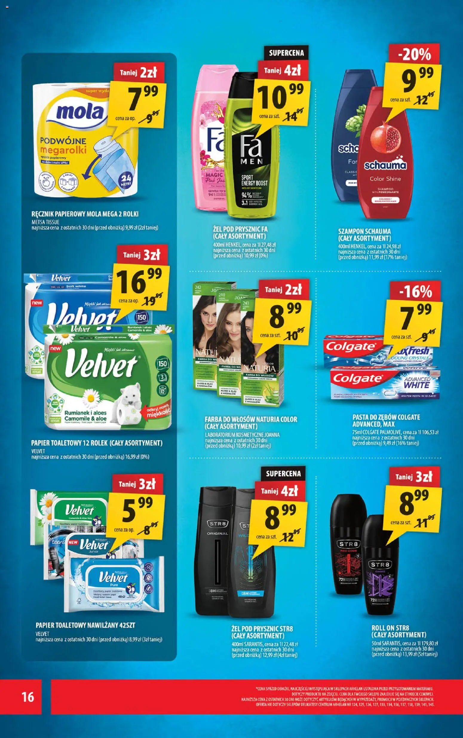 Arhelan gazetka od 22.05.2026 | Strona: 16 | Produkty: Papier toaletowy, Aloes, Delikatesy, Prysznic