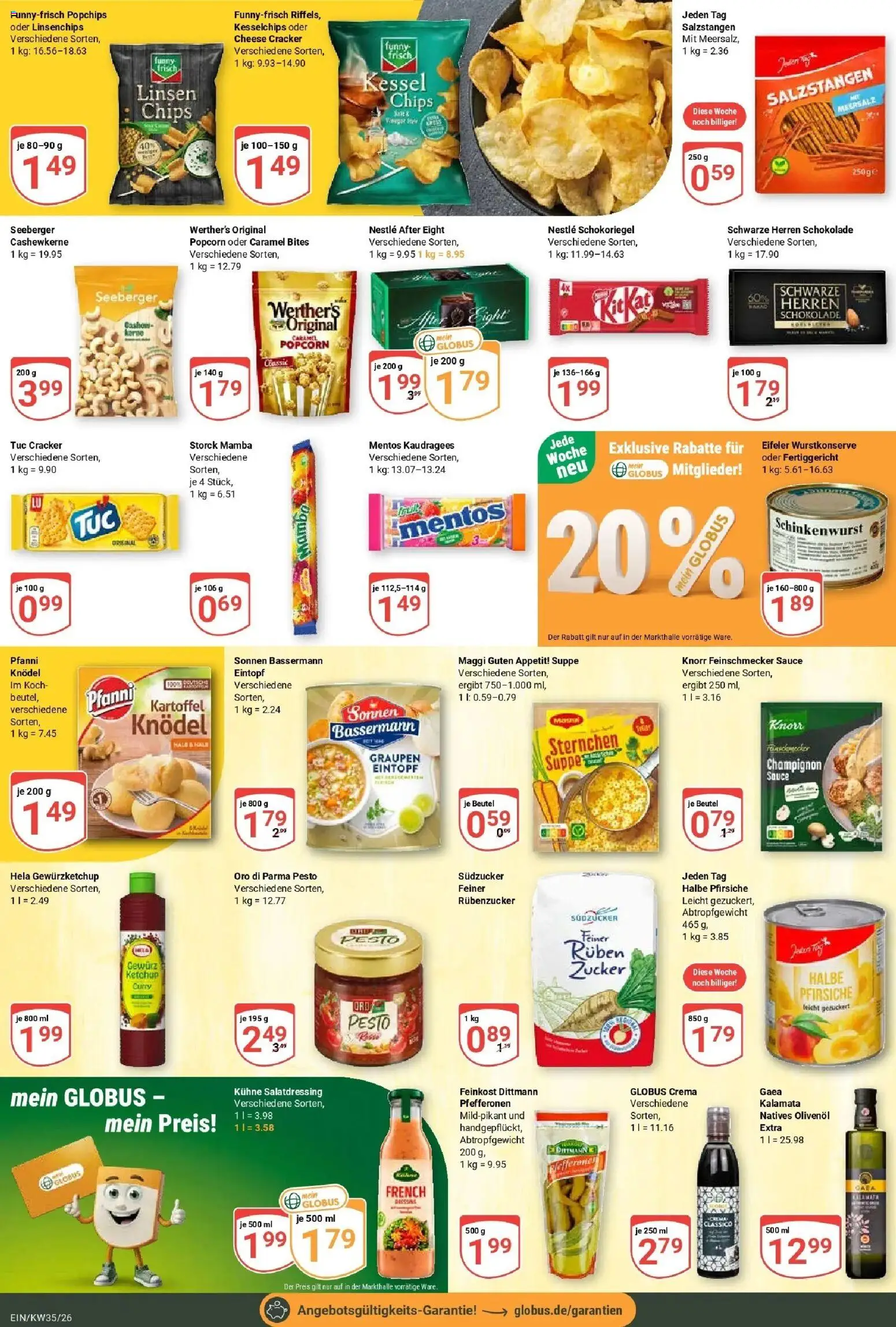 Globus Prospekt Homburg-Einöd (ab 24.08.2026) » Angebote online | Seite: 18 | Produkte: Maggi, Knorr, Zucker, Ketchup
