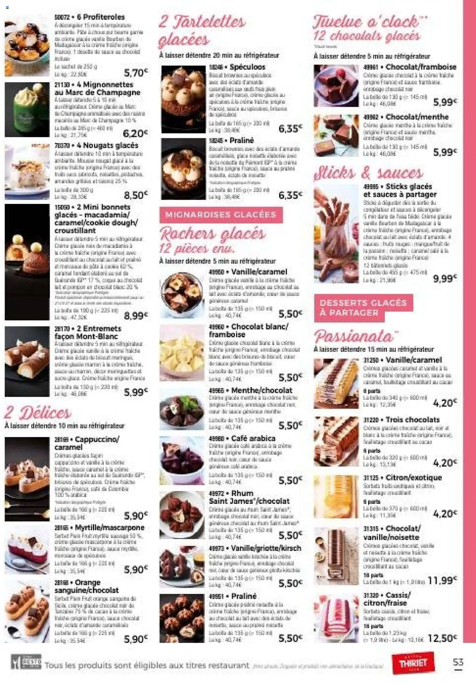 {H1} | Page: 53 | Produits: Framboise, Réfrigérateur, Champagne, Chocolat