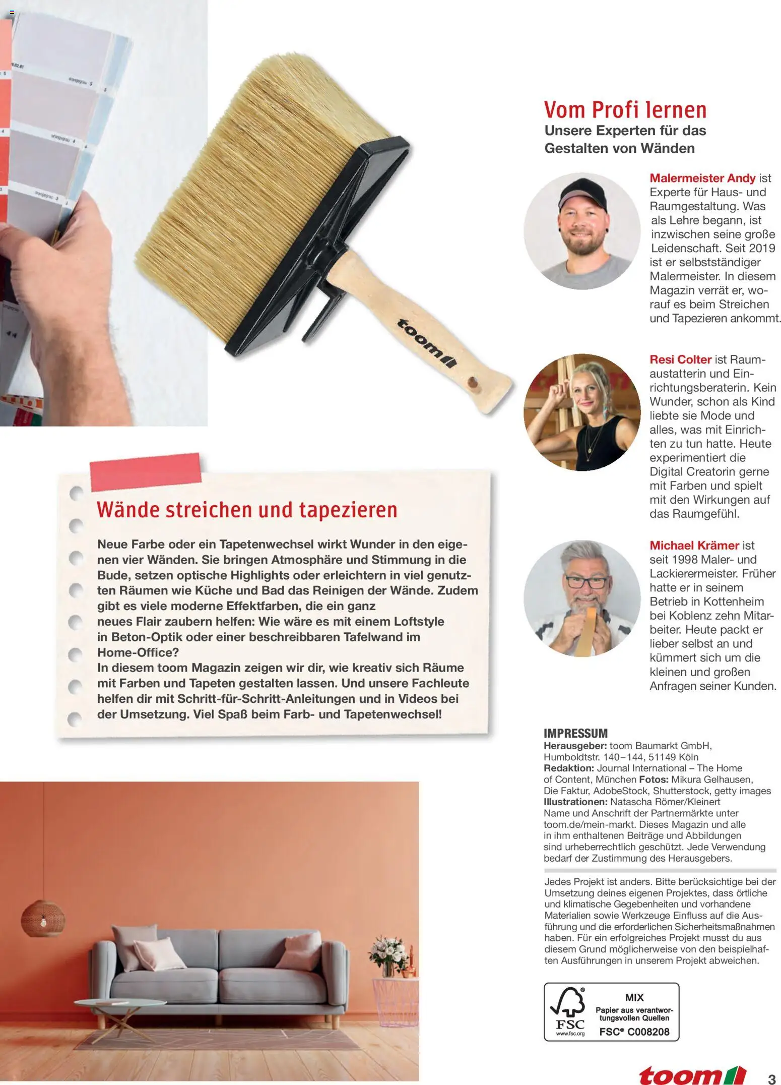 Toom Baumarkt Wände streichen und tapezieren – gültig ab 01.01.2026 | Seite: 3 | Produkte: Bad, Küche, Magazin