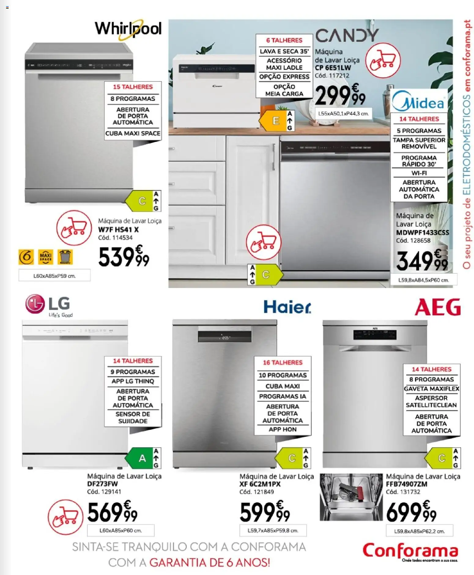 Conforama folheto │ válido de 16.04.2026 | Página: 93 | Produtos: Porta, Máquina de lavar, Talheres, Whirlpool