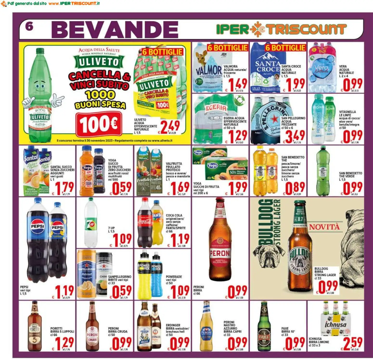 Volantino Ipertriscount del 08.05.2026 | Pagina: 6 | Prodotti: Succo, Bibite, Pepsi, Coca Cola