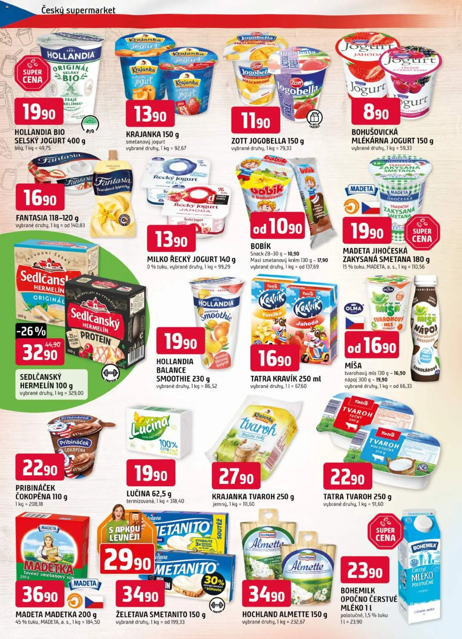 Trefa leták od 10.06.2026 | Strana: 4 | Produkty: Řecký jogurt, Jogurt, Tvaroh, Hermelín