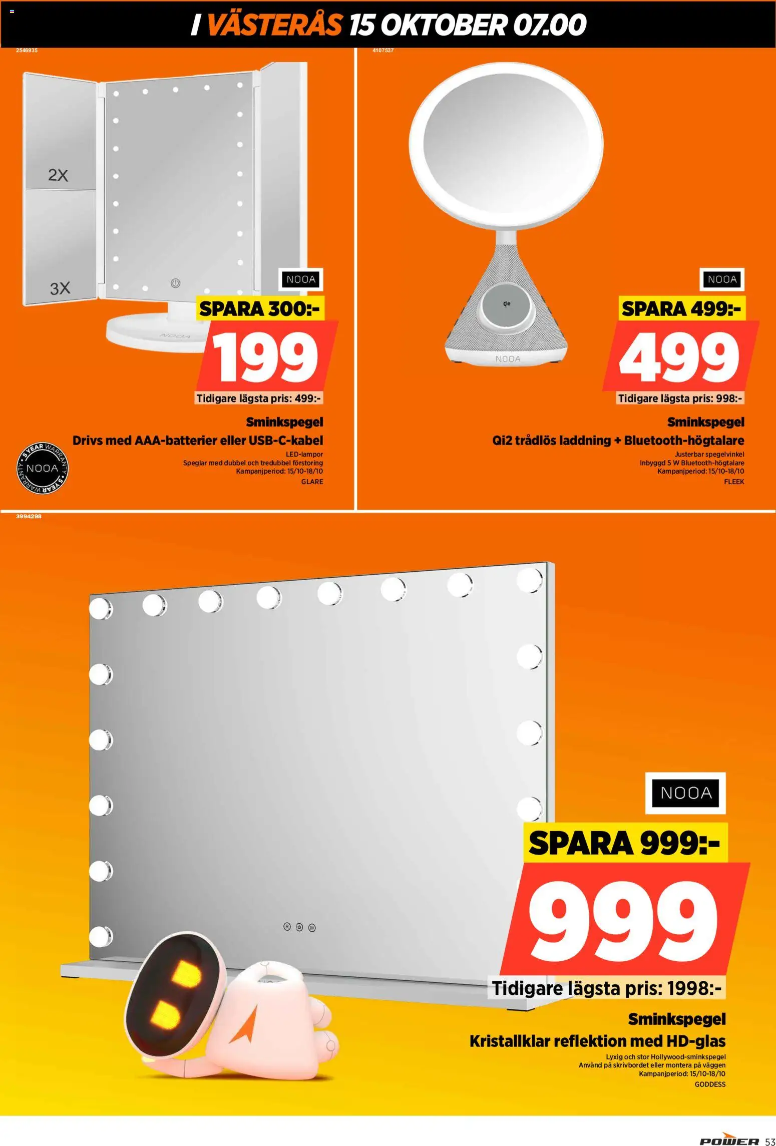 Power reklamblad aktuell från 15/10/2026 | Sida: 53 | Produkter: Sminkspegel