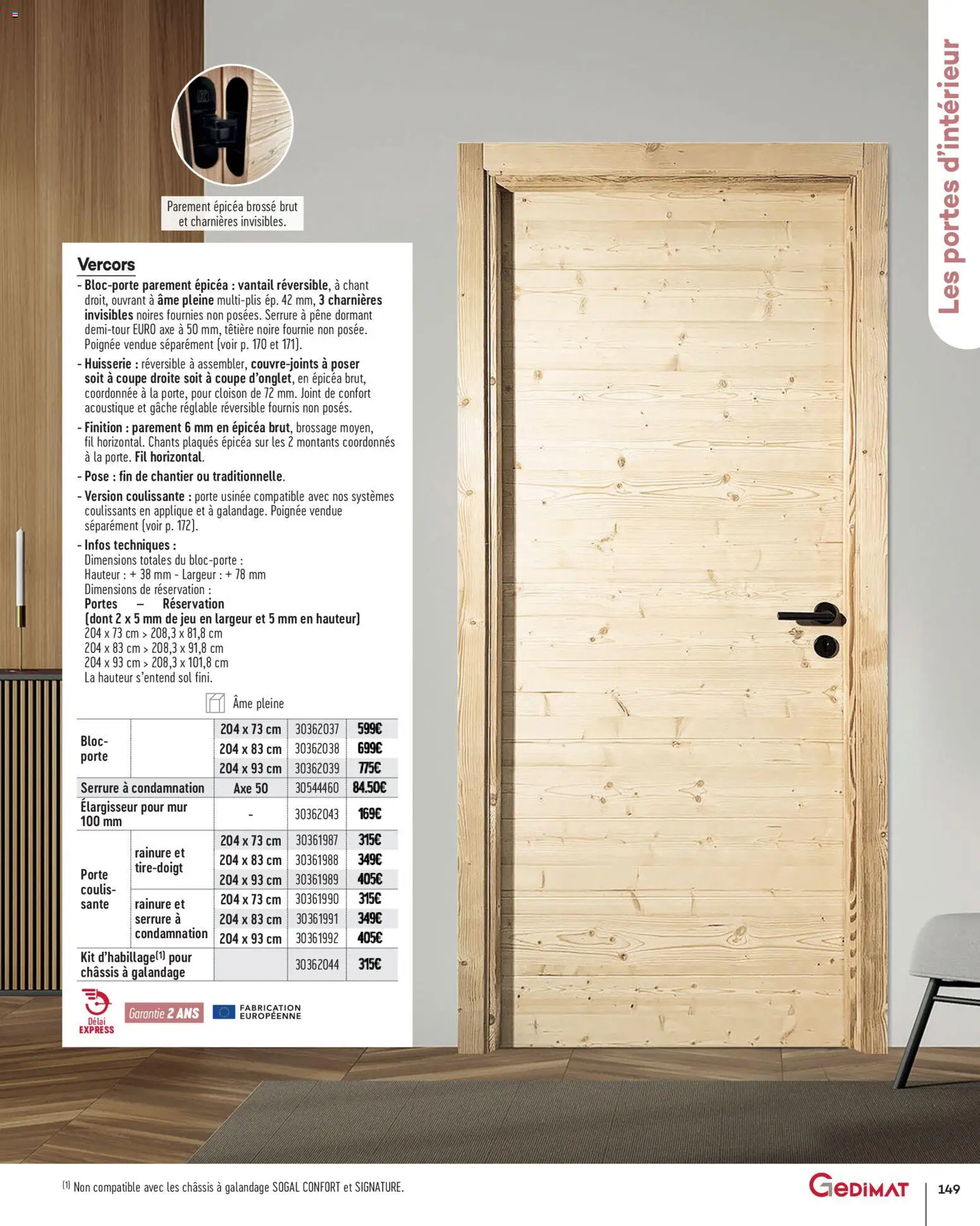 {H1} | Page: 149 | Produits: Brosse, Porte, Portes