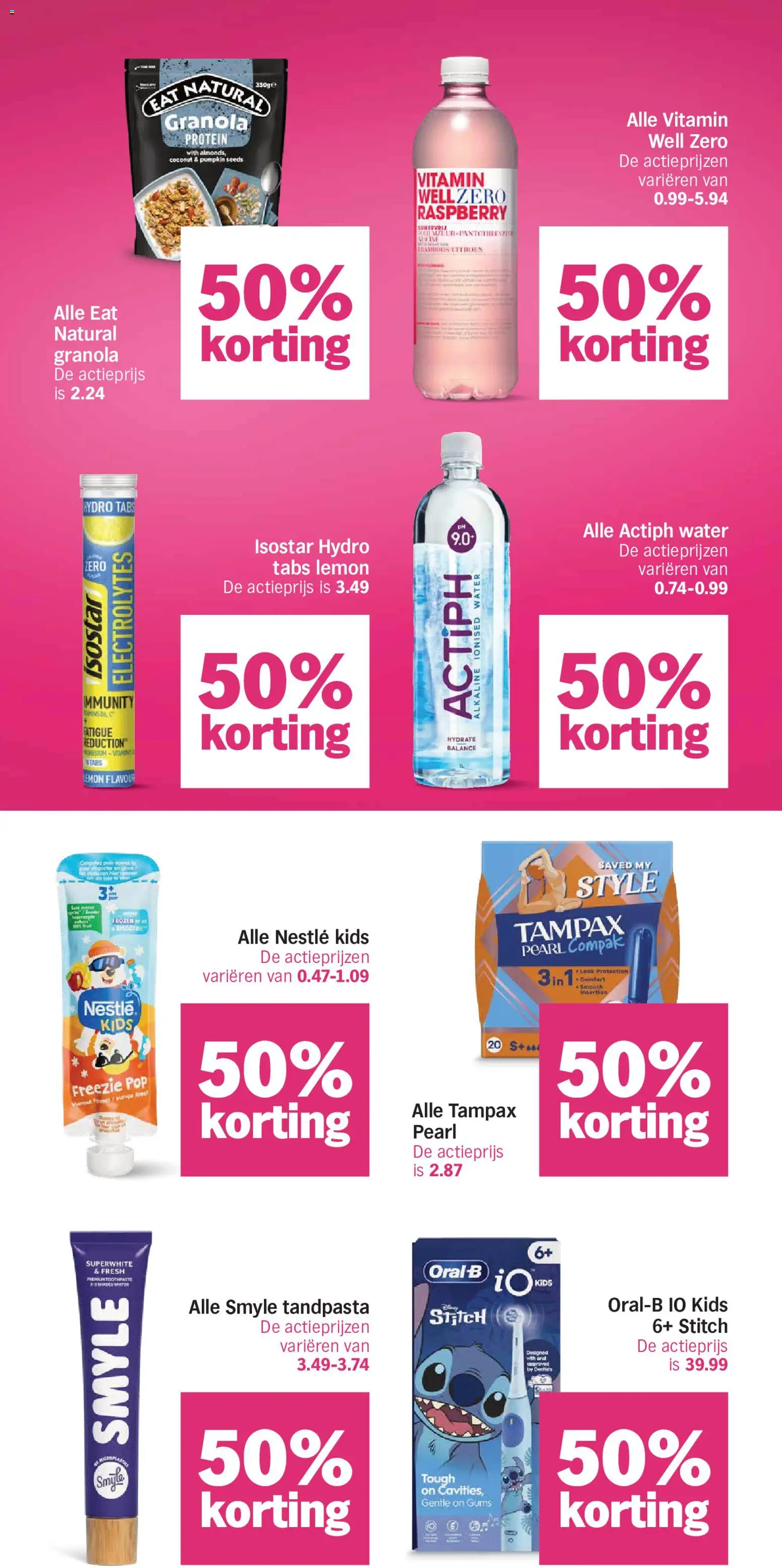 {H1} | Pagina: 40 | Producten: Tandpasta, Citroen, Tampons, Water