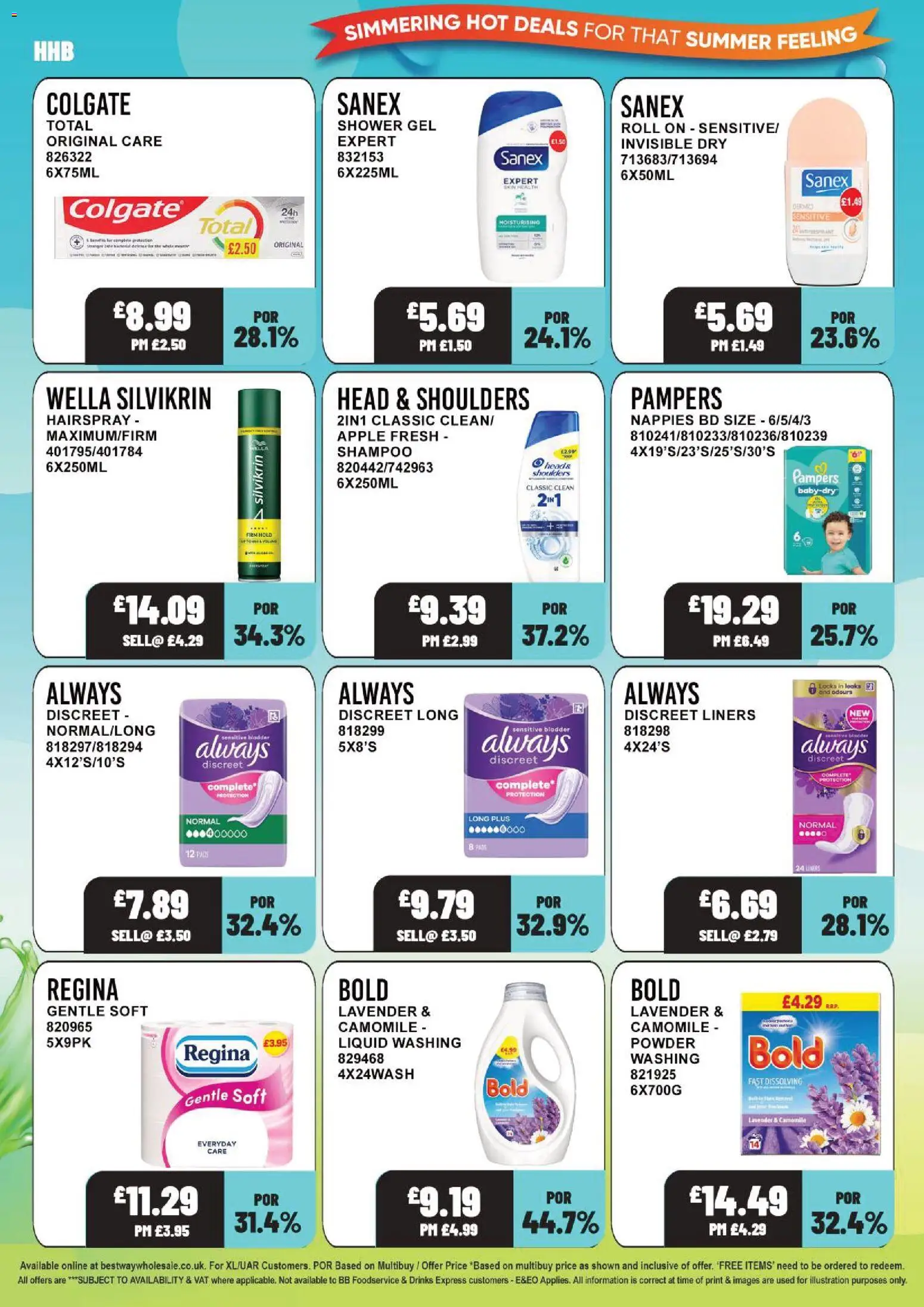 {H1} | Page: 19 | Products: Shower, Powder, Shampoo, Shower gel
