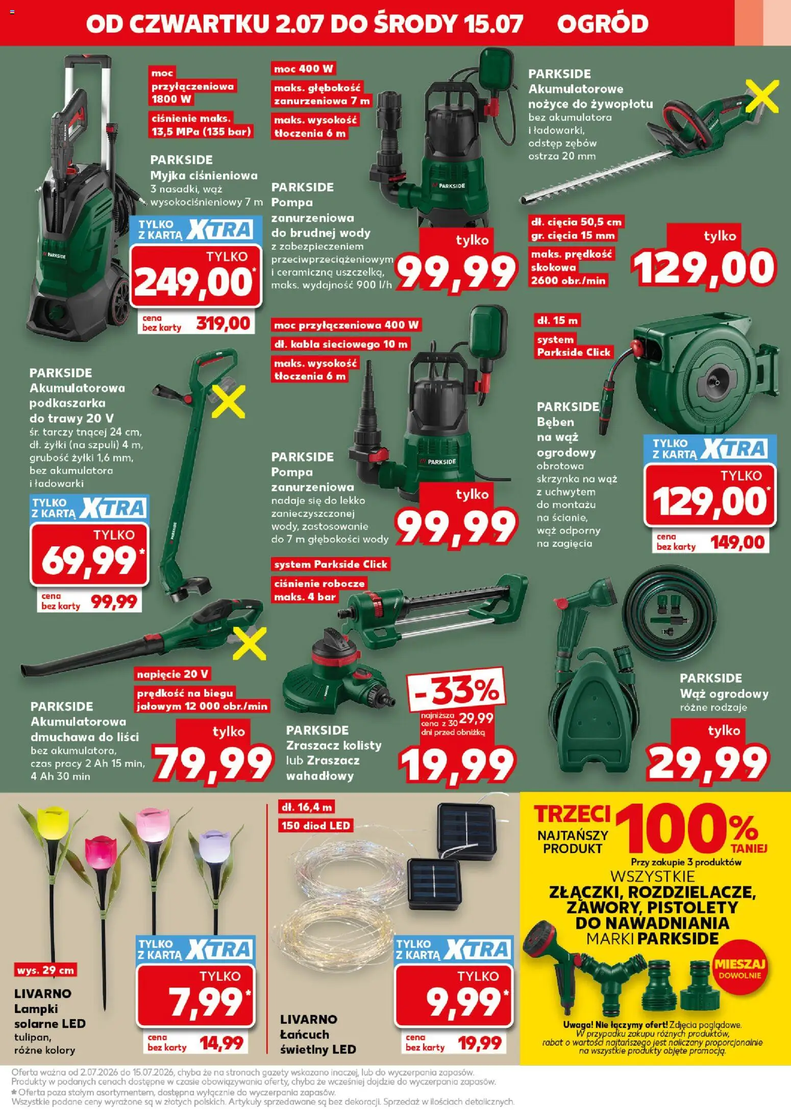 Kaufland Polsko leták - Mocny start od 06.07.2026 | Strana: 25 | Produkty: Parkside, Karty, LED
