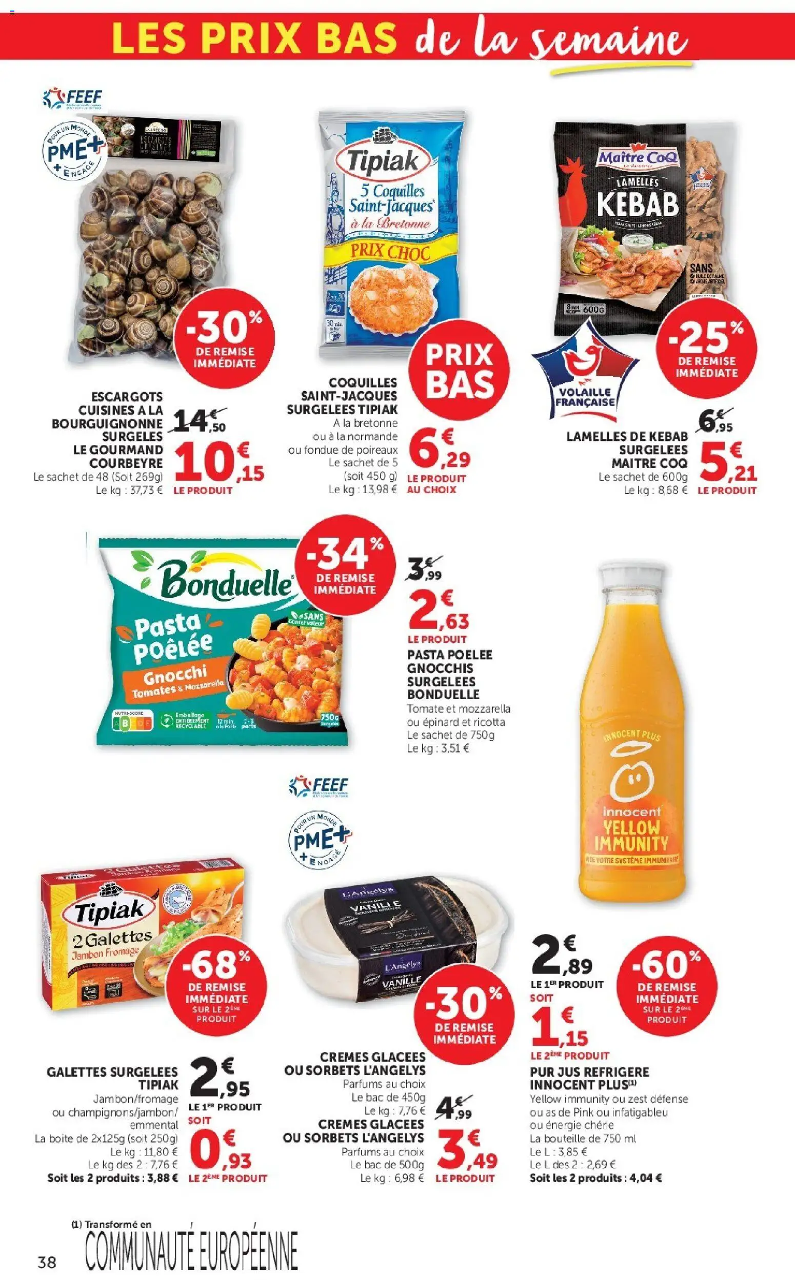 {H1} | Page: 38 | Produits: Volaille, Escargots, Jambon, Ricotta
