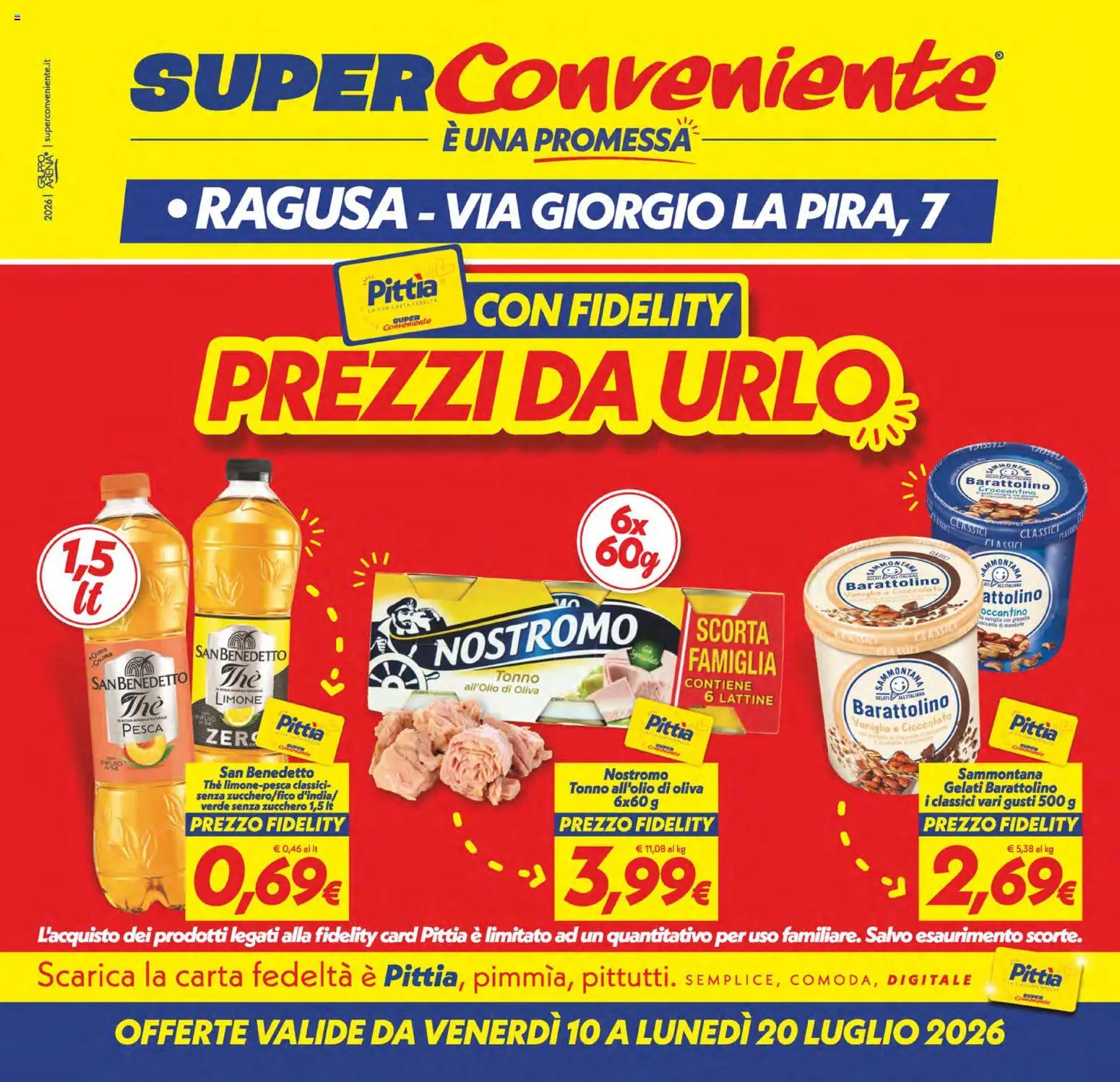 Volantino SuperConveniente del 10/07/2026 | Pagina: 1 | Prodotti: Cioccolato, Zucchero, Limone, Mandorle