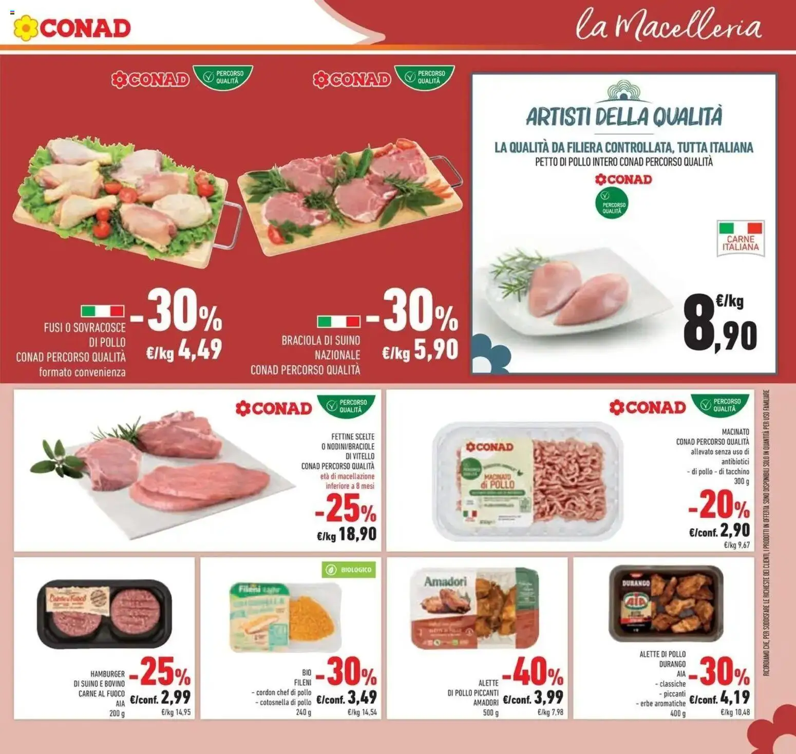 Volantino Conad dal 09/09/2026 > Anteprima | Pagina: 25 | Prodotti: Bovino, Petto di Pollo, Pollo, Vitello