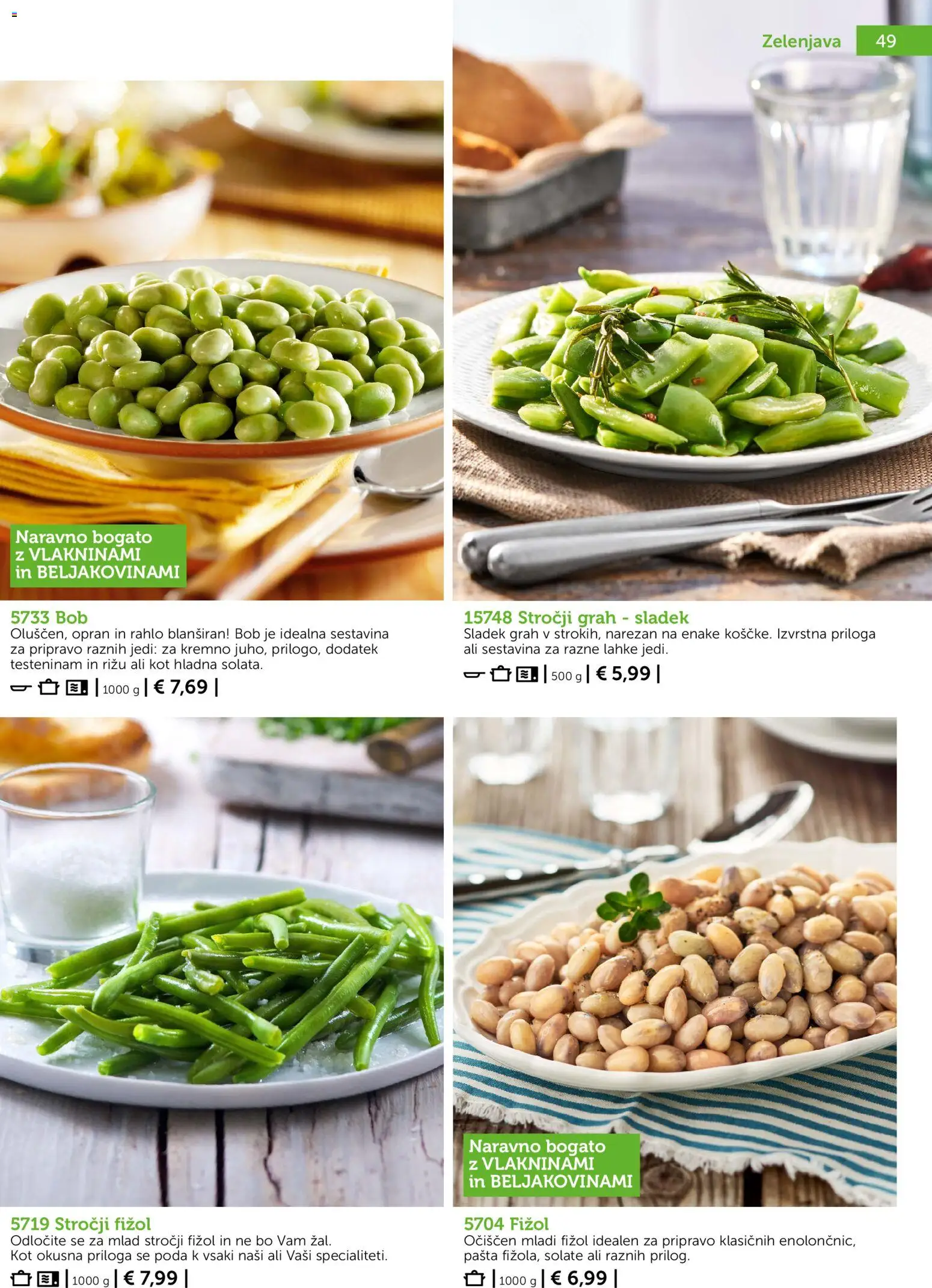 Novi Bofrost katalog ponudbe – veljaven od 01.10.2026 | Stran: 49 | Izdelki: Zelenjava, Grah