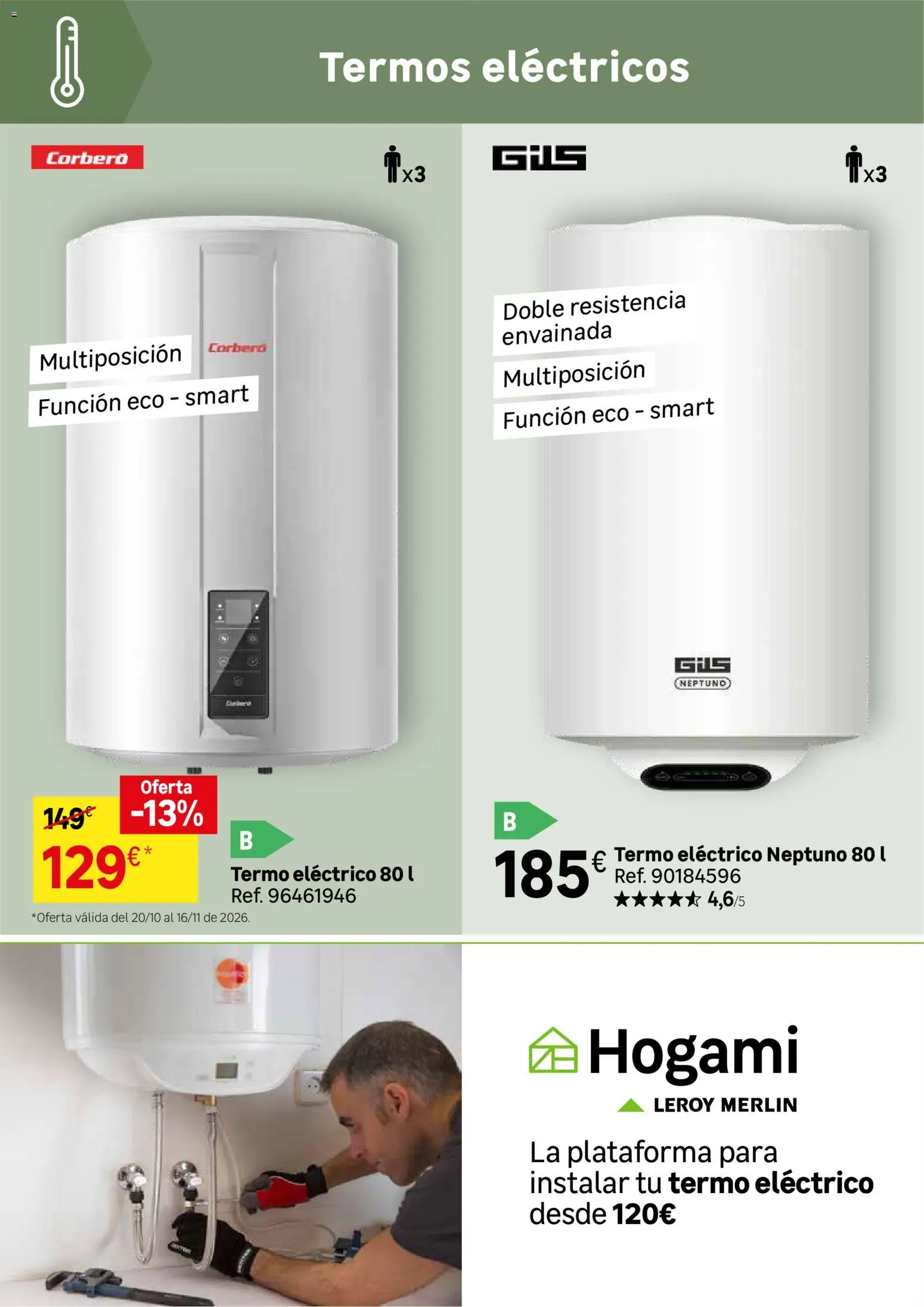 Leroy Merlin Calor en casa y mucho ahorro │ válido desde el 20/10/2026 | Página: 121