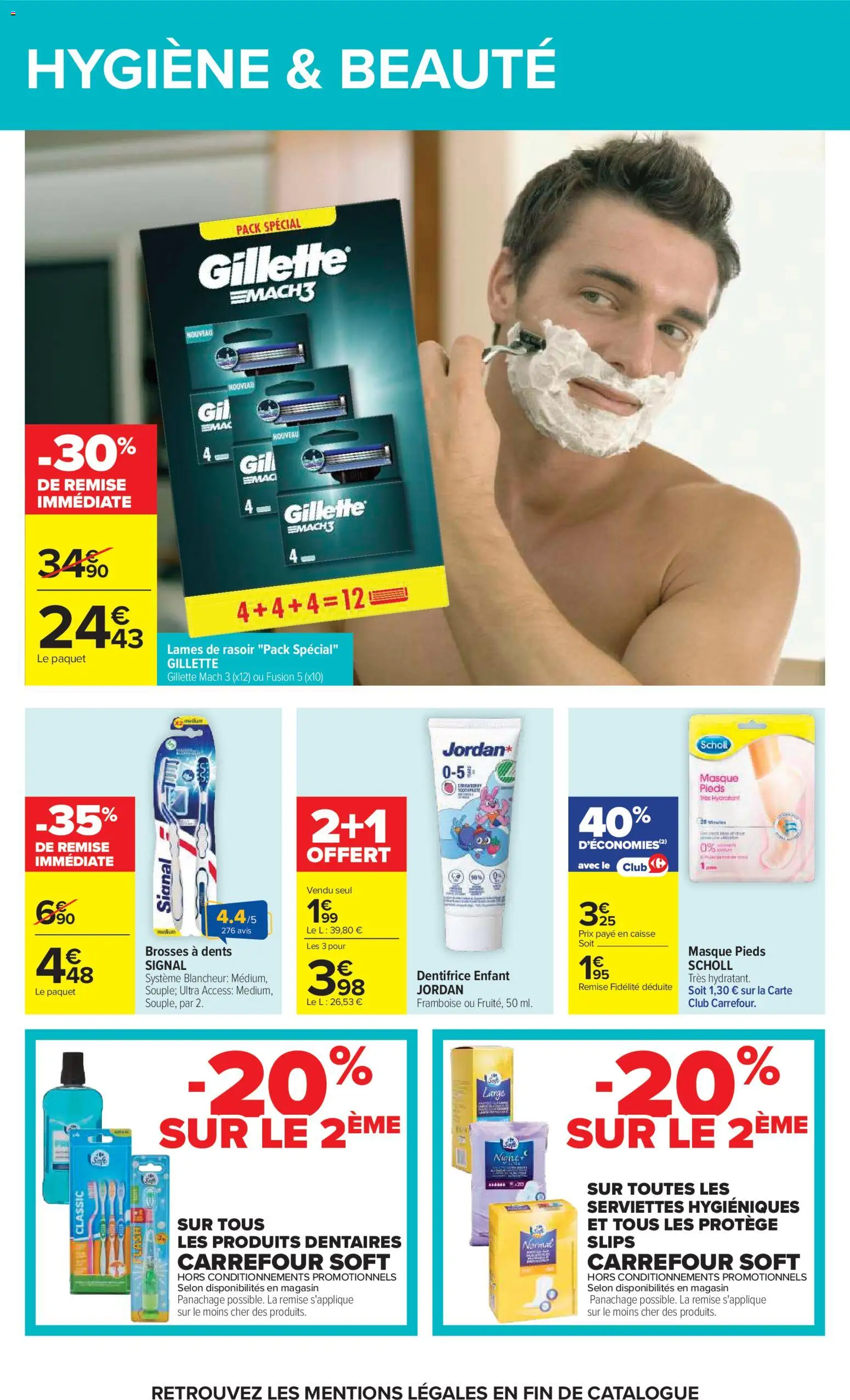 {H1} | Page: 65 | Produits: Gillette Mach 3, Scholl, Hygiène, Serviettes