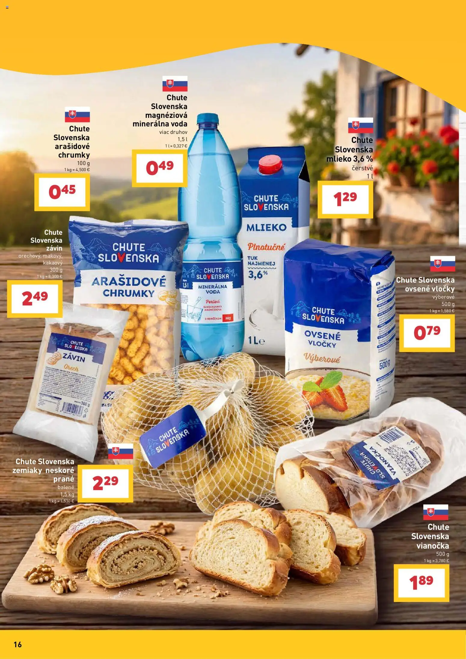 Nové Billa akcie – leták je platný od 09.09.2026 | Strana: 16 | Produkty: Mlieko, Závin, Ovsené vločky, Voda