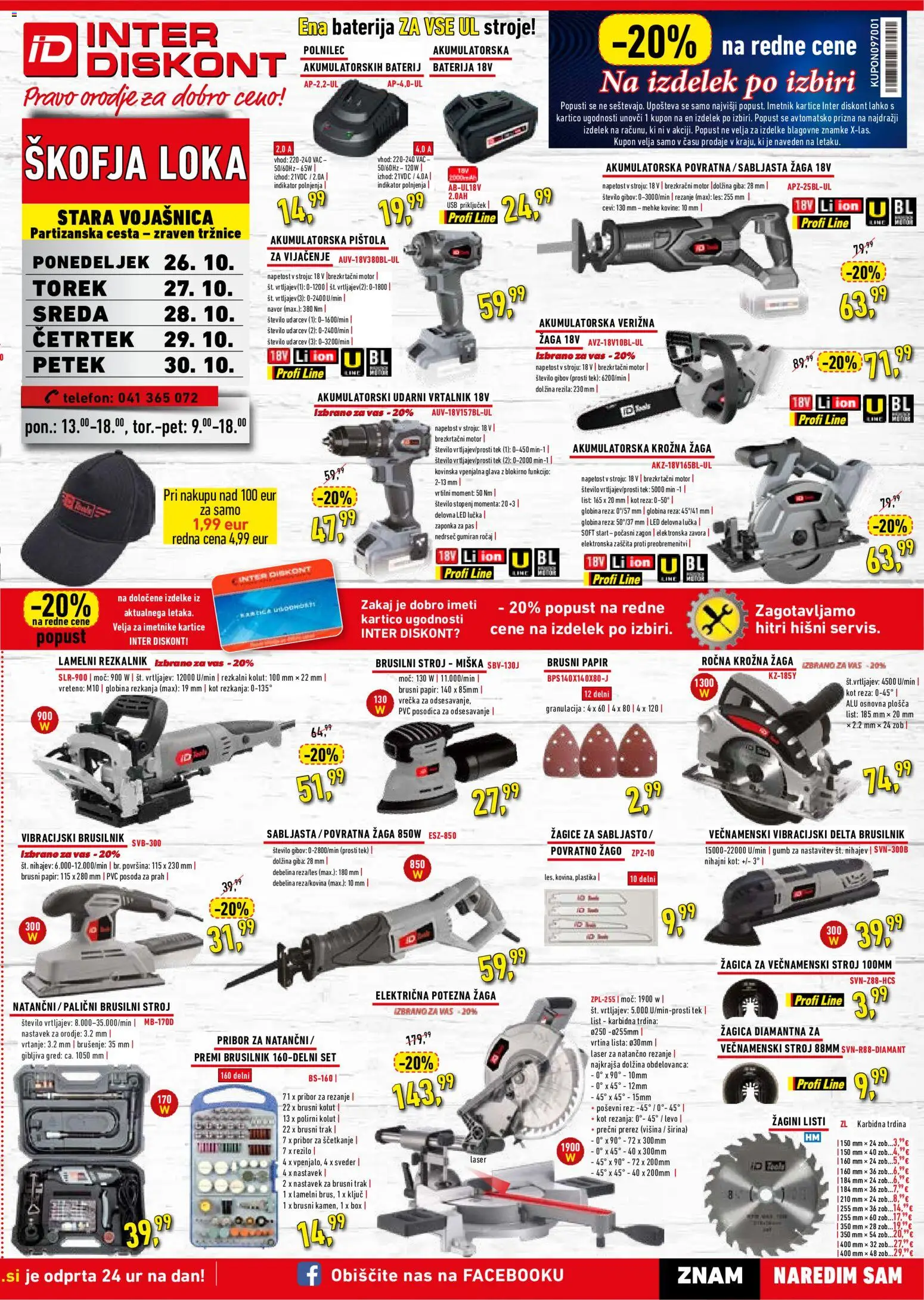 Novi Inter Diskont katalog ponudbe – veljaven od 26.10.2026 | Stran: 2 | Izdelki: Pribor, Usb, Vrtalnik, Krožna žaga