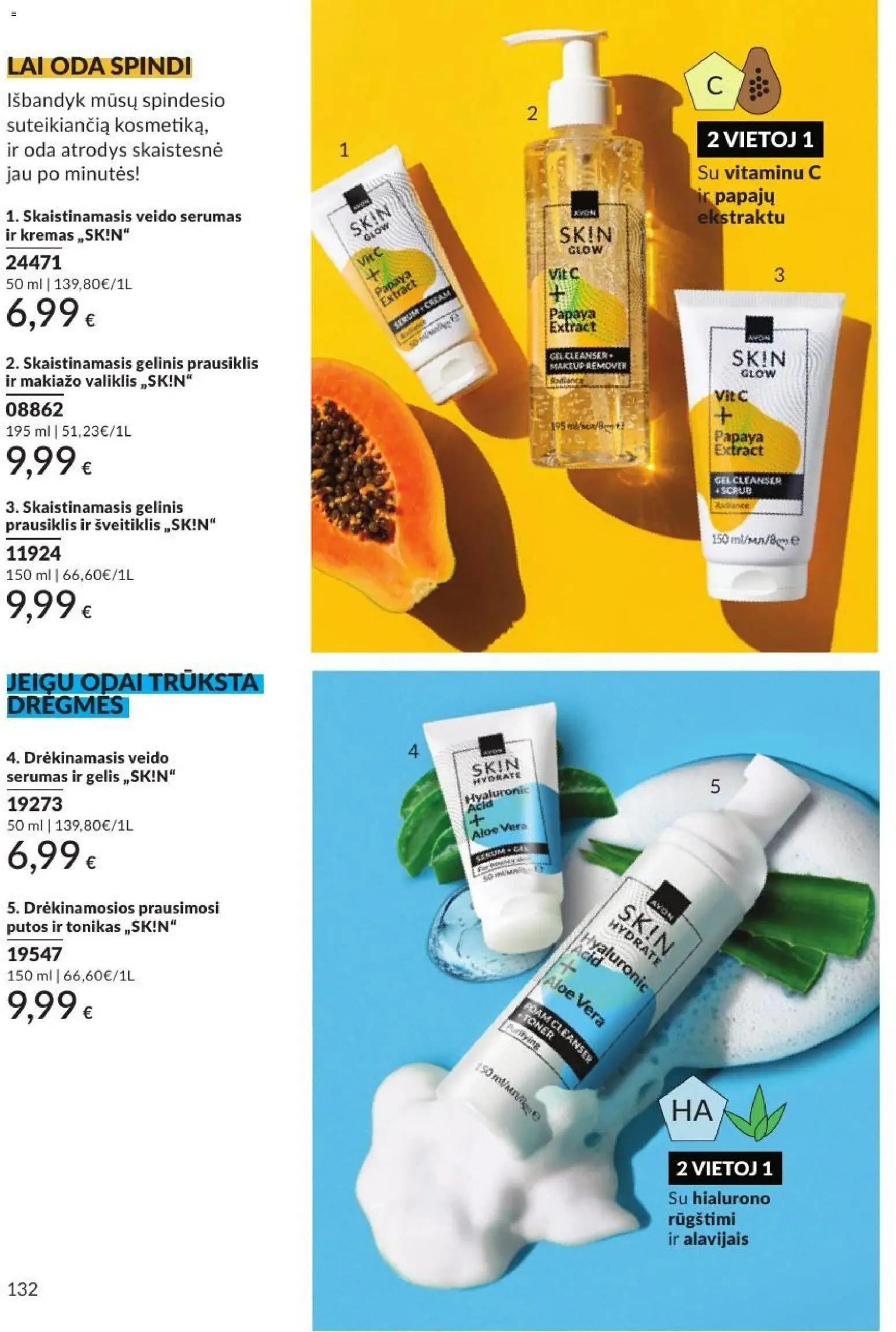 AVON akcijos nuo 2026.09.01 | Puslapis: 132 | Prekių: Tonikas, Putos, Šveitiklis, Prausiklis
