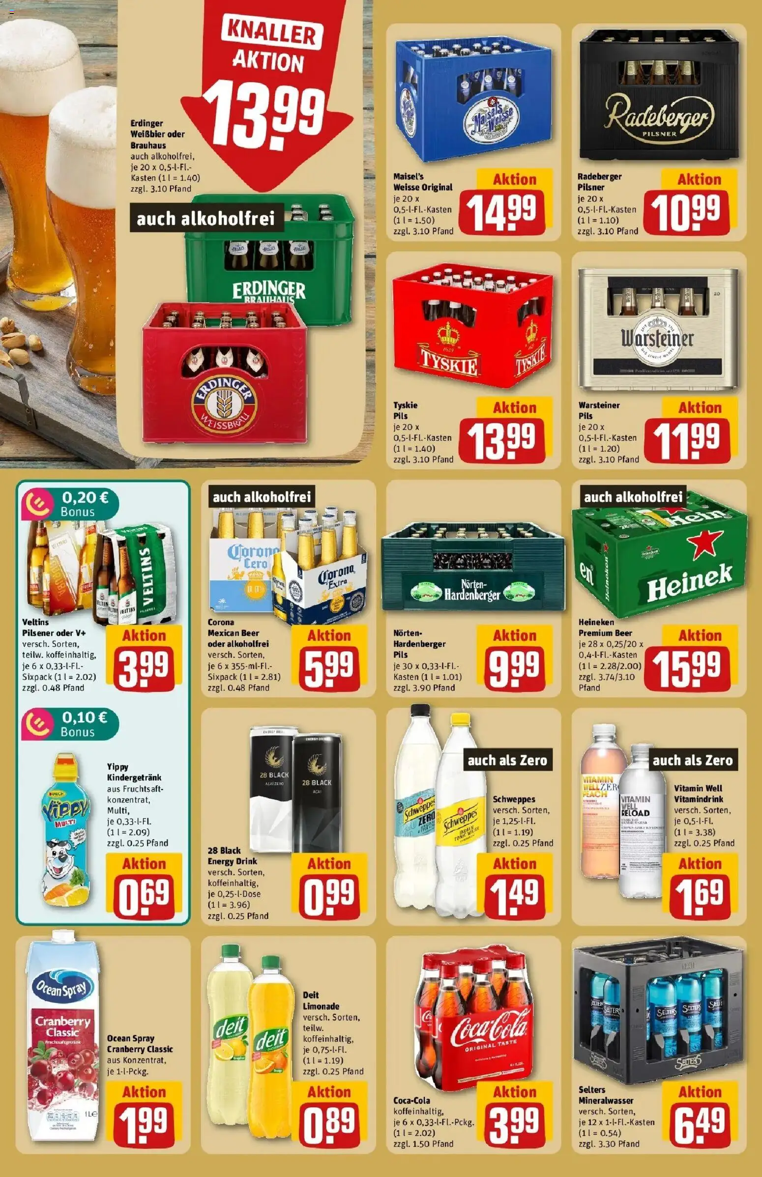 REWE Prospekt ab 17.08.2026 zum Blättern » Angebote | Seite: 24 | Produkte: Heineken, Warsteiner, Fruchtsaft, Veltins