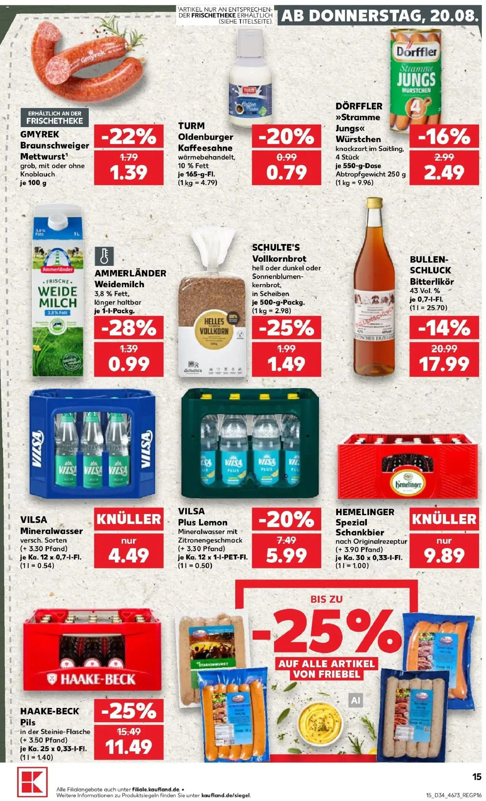 Prospekt Kaufland ab 17.08.2026 » Angebote Online zum Blättern | Seite: 26 | Produkte: Milch, Vollkornbrot, Pils, Knoblauch