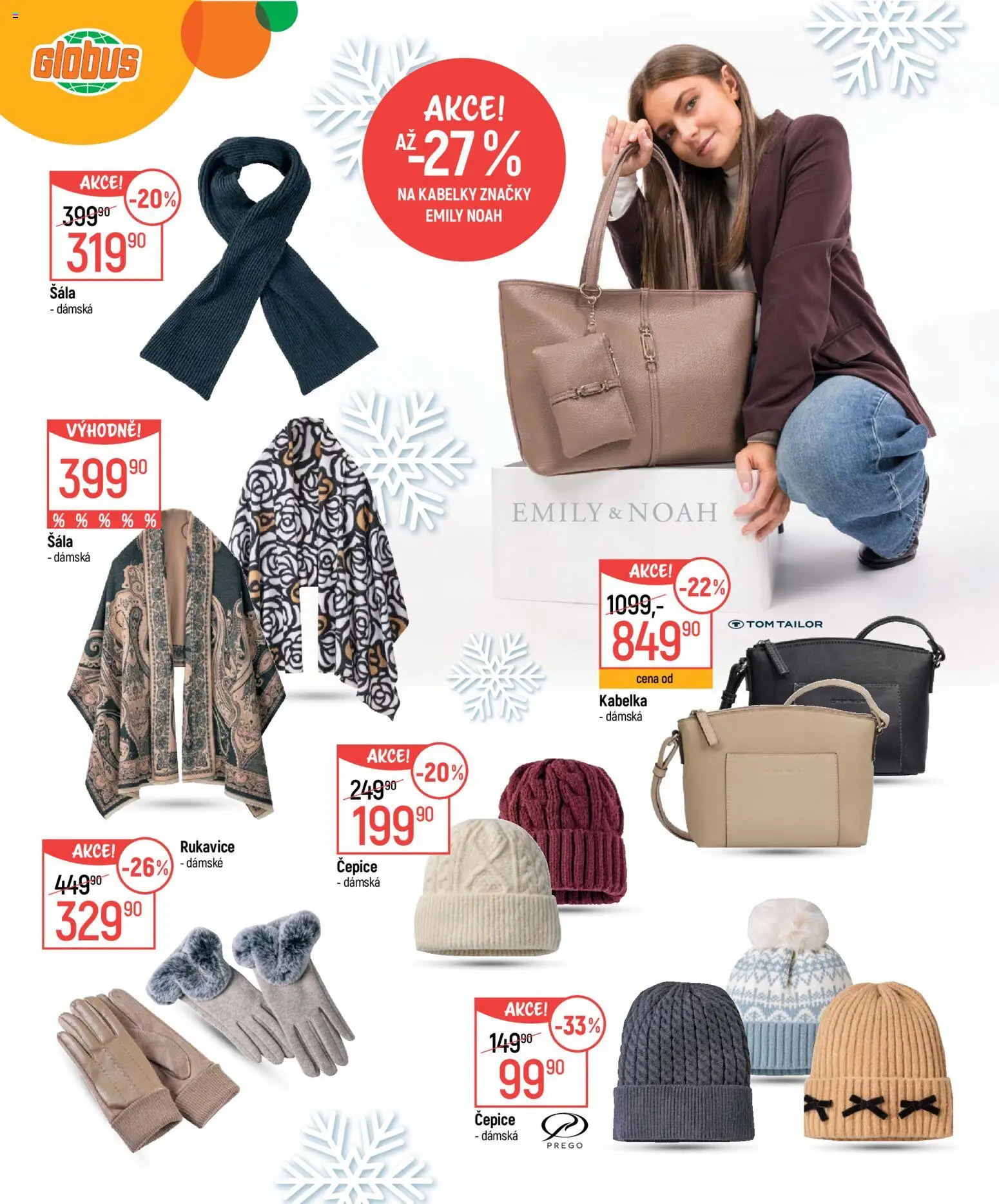Globus leták - Zima od 13.10.2026 | Strana: 10 | Produkty: Globus, Kabelka, Šála, Čepice
