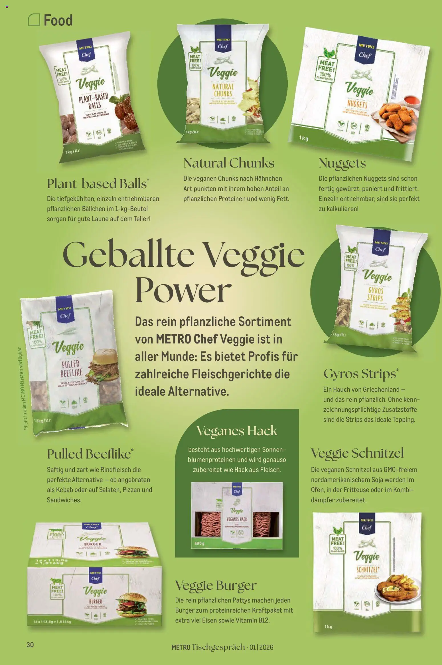 Metro Tischgespräch – gültig ab 01.02.2026 | Seite: 30 | Produkte: Hahnchen, Burger, Schnitzel, Fritteuse