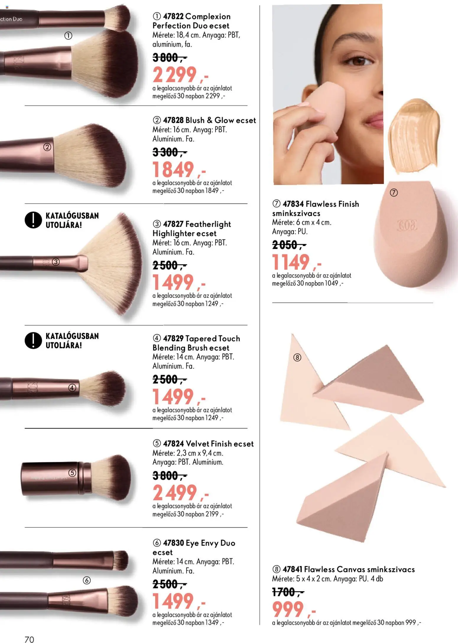 Oriflame akciós ujság - amely érvényes a következő dátumtól: 2026.08.19. | Oldal: 70 | Termékek: Ecset, Sminkszivacs