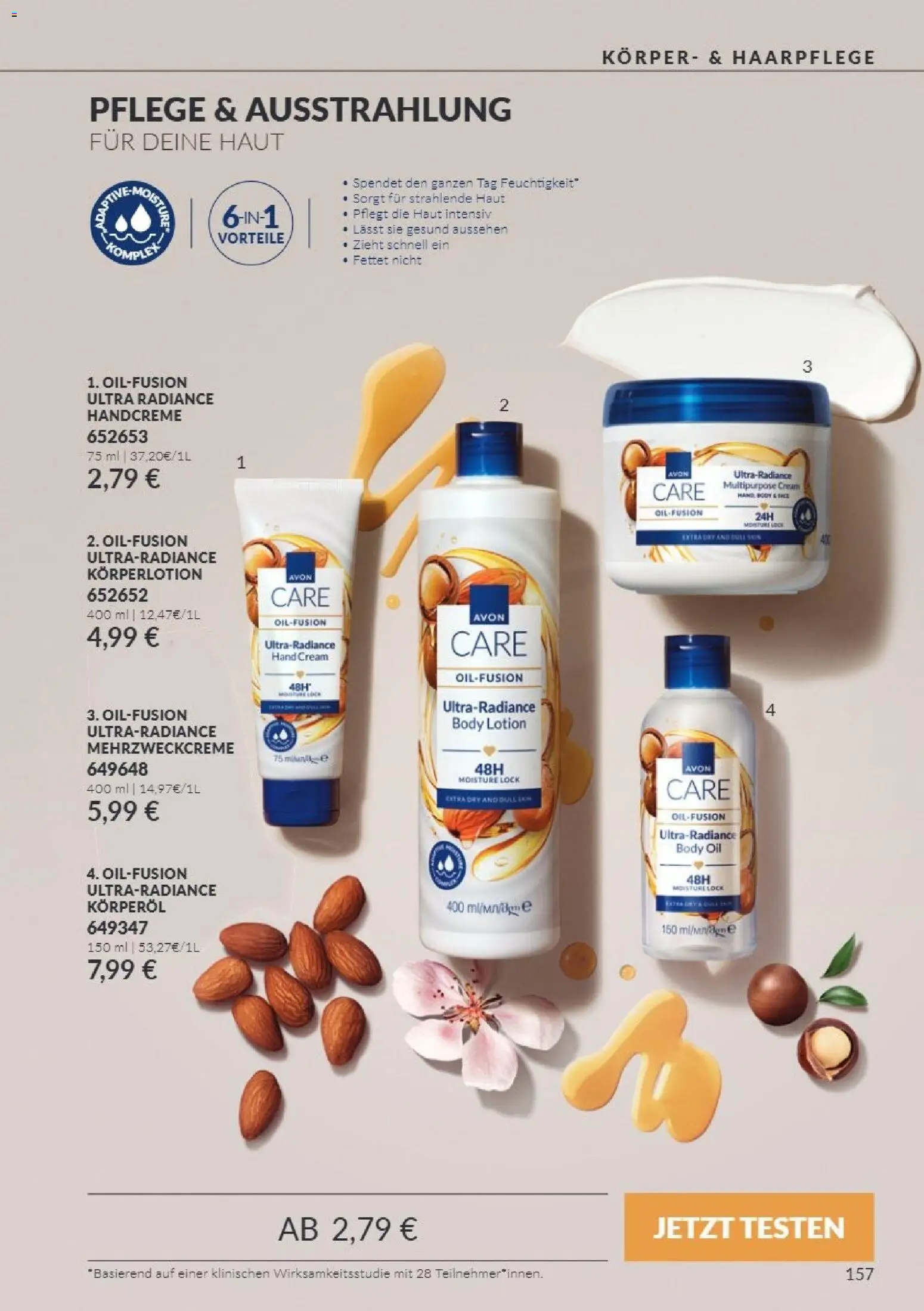 AVON Katalog Oktober 2026 – gültig ab 01.10.2026 | Seite: 157 | Produkte: Handcreme, Body Lotion, Körperlotion