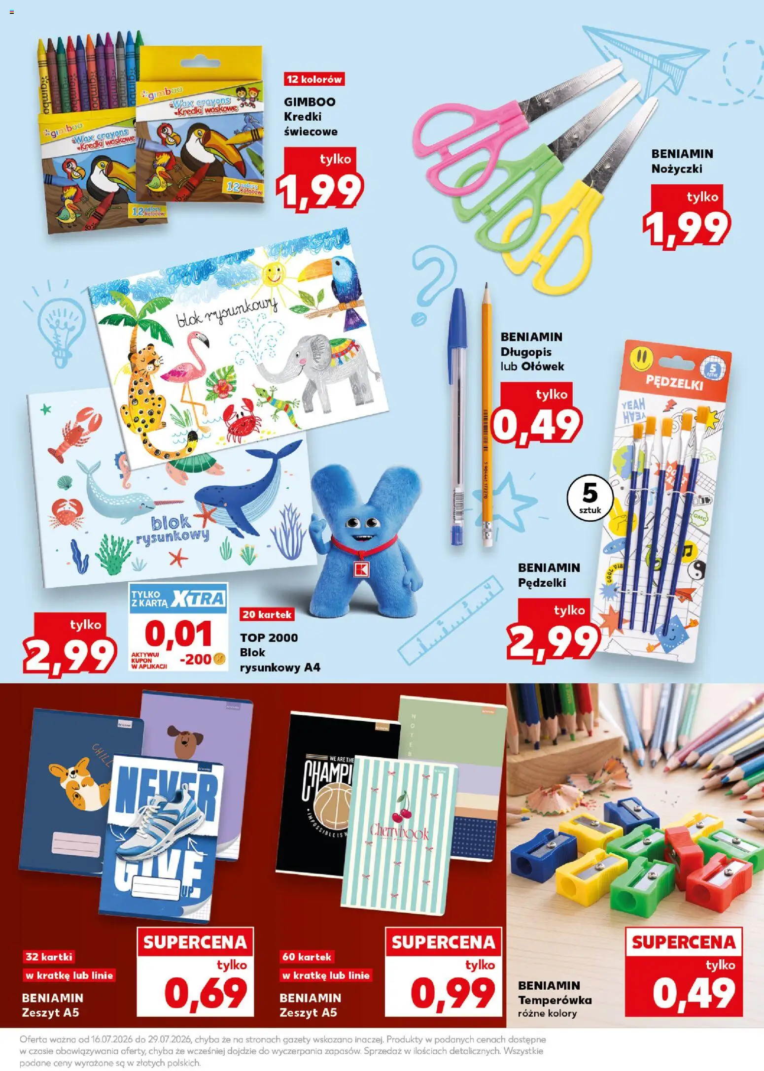 Kaufland Polsko leták - Nowy rok szkolny od 16.07.2026 | Strana: 3 | Produkty: Blok
