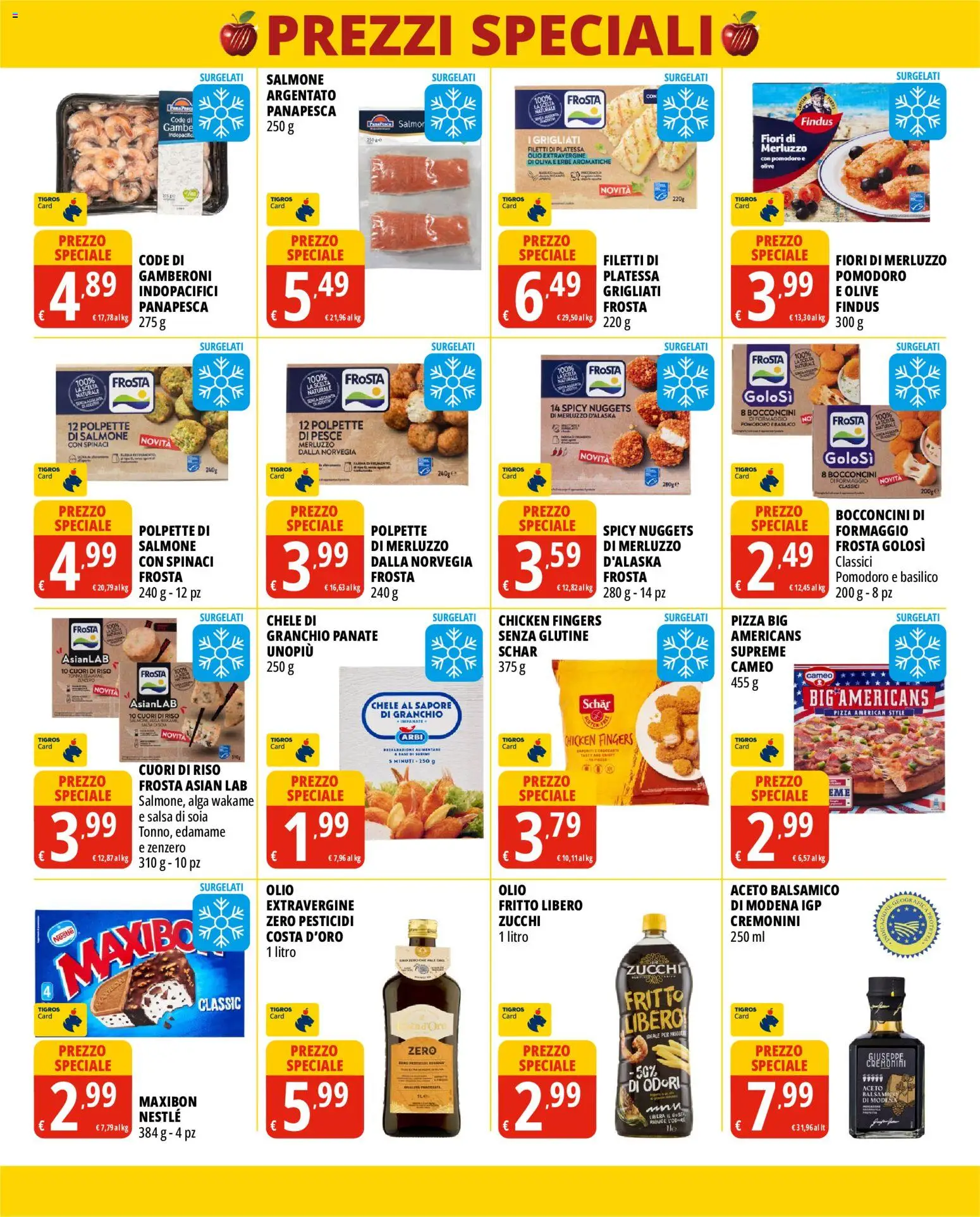 Volantino Tigros del 28/10/2026 | Pagina: 3 | Prodotti: Salmone, Merluzzo, Salsa, Aceto
