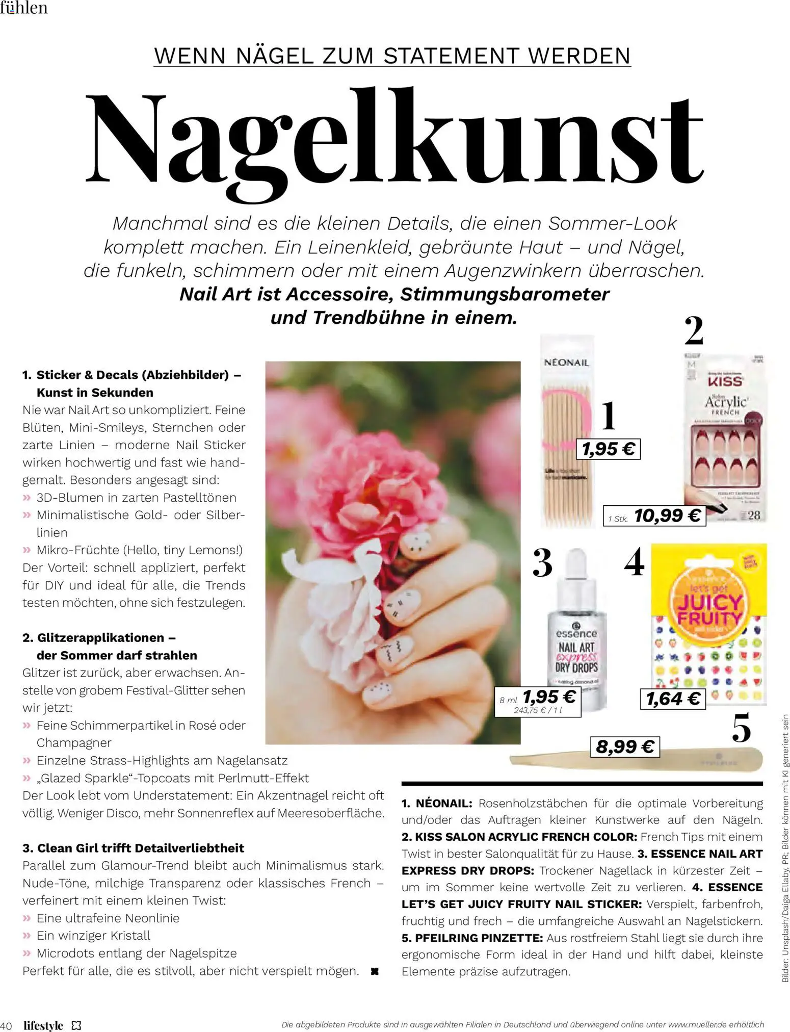 Müller Lifestyle – gültig ab 10.07.2026 | Seite: 40 | Produkte: Nagellack, Bilder, Pinzette