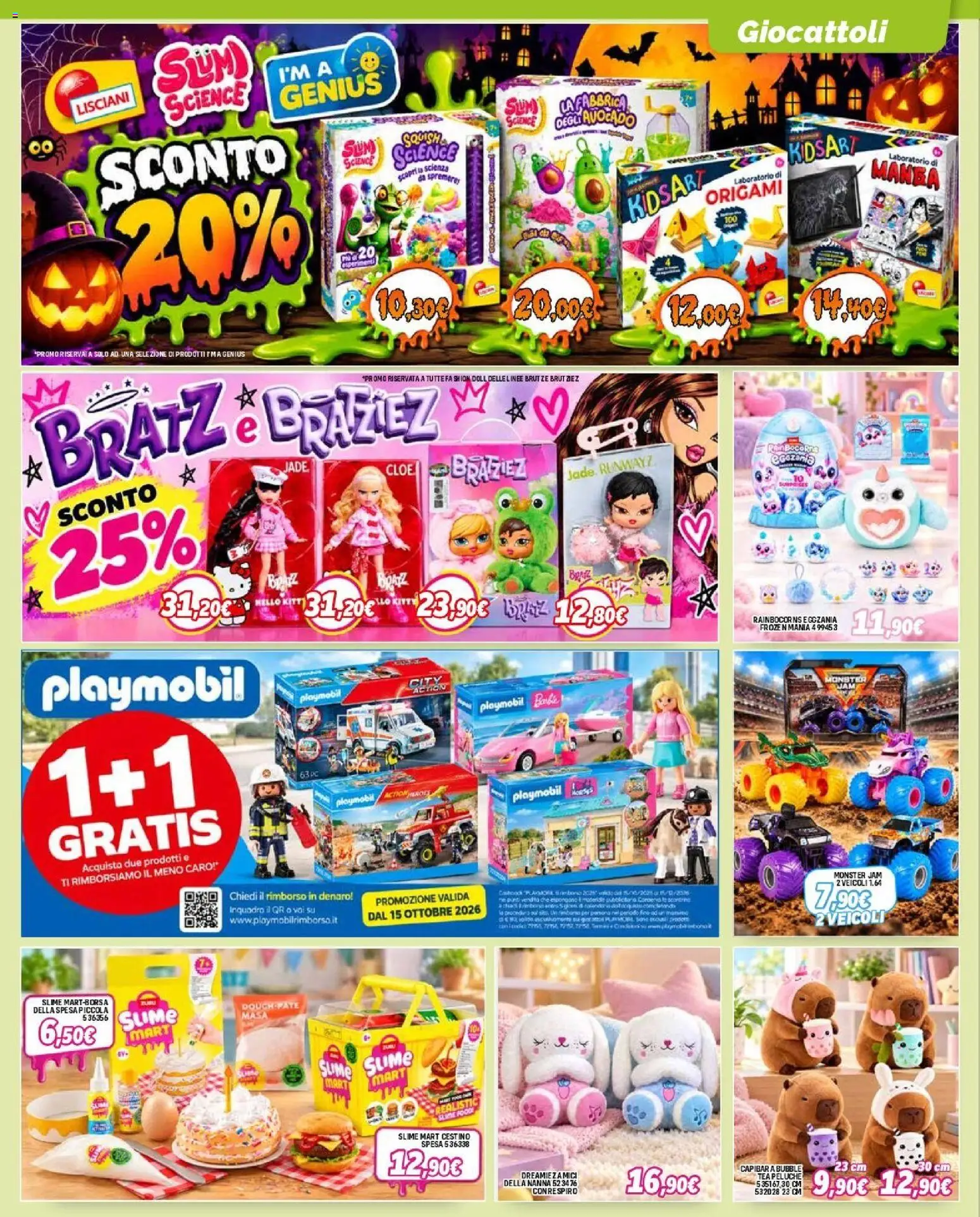 Volantino Orizzonte del 08/10/2026 | Pagina: 14 | Prodotti: Peluche, Giocattoli, PC, Cestino