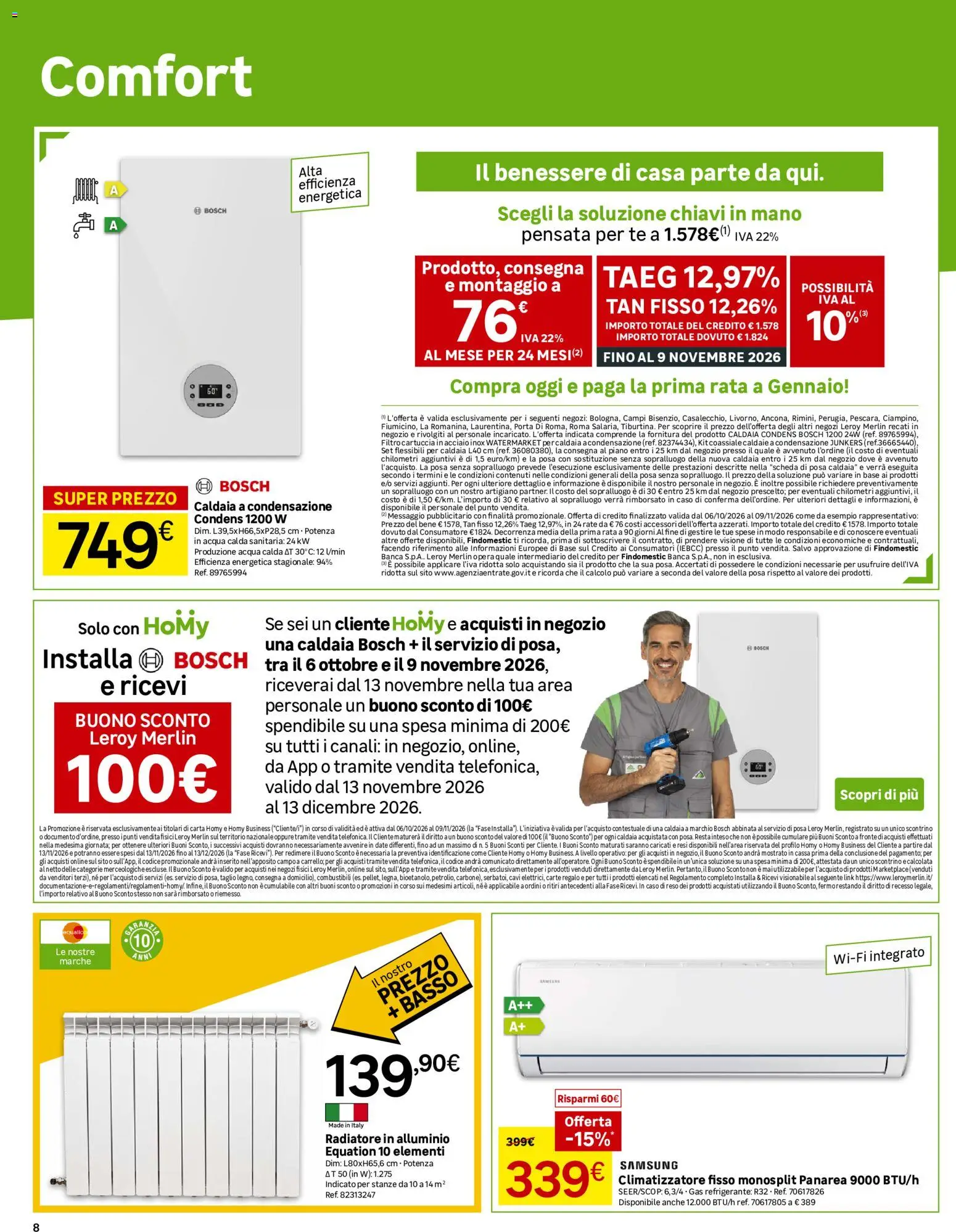Volantino Leroy Merlin del 06/10/2026 | Pagina: 8 | Prodotti: Porta, Tè, Caldaia, Taglio