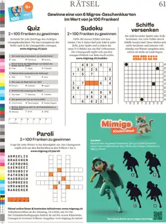 Migros aktionen Magazin ab 13.05.2026 gültig | Seite: 61