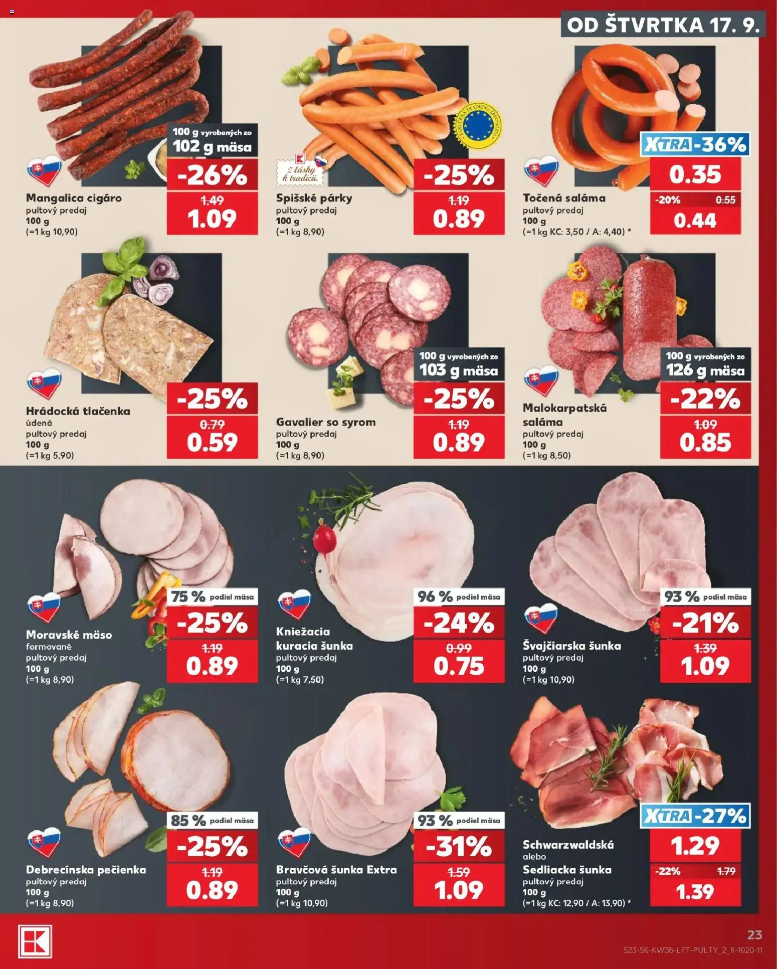 Kaufland SK akciós ujság - amely érvényes a következő dátumtól: 2026.09.17. | Oldal: 23 | Termékek: Só