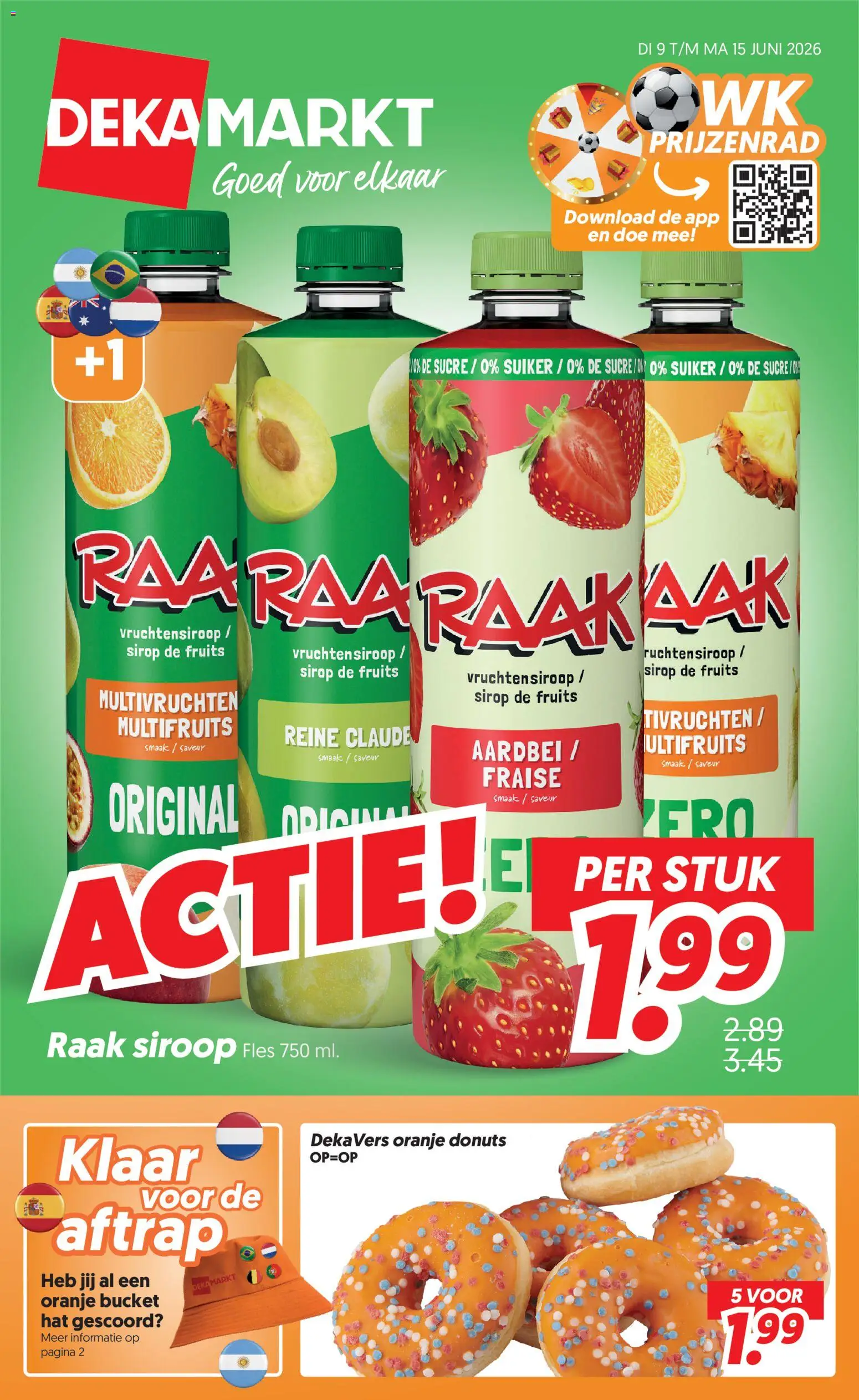 {H1} | Pagina: 1 | Producten: Waffelini, Fles, Donuts, Aardbei