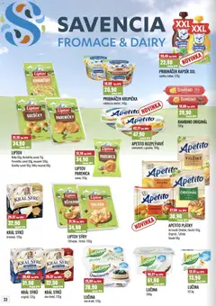 Náhled letáku Ratio leták od 01.10.2026 | Strana: 34 | Produkty: Parenica, Pribináček, Sýry, Cheddar