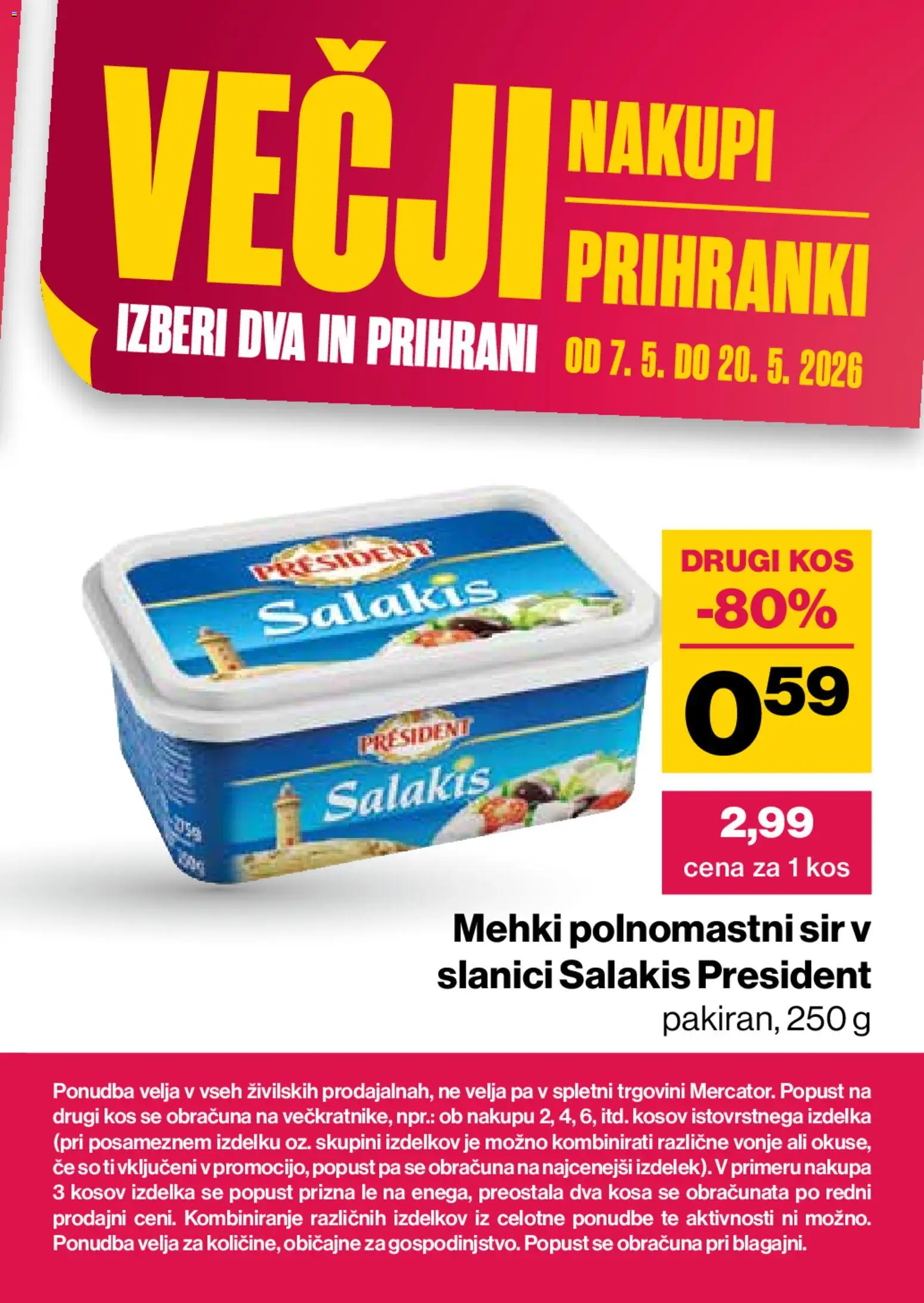 Novi Mercator katalog ponudbe – veljaven od 07.05.2026 | Stran: 33 | Izdelki: Kos, Sir