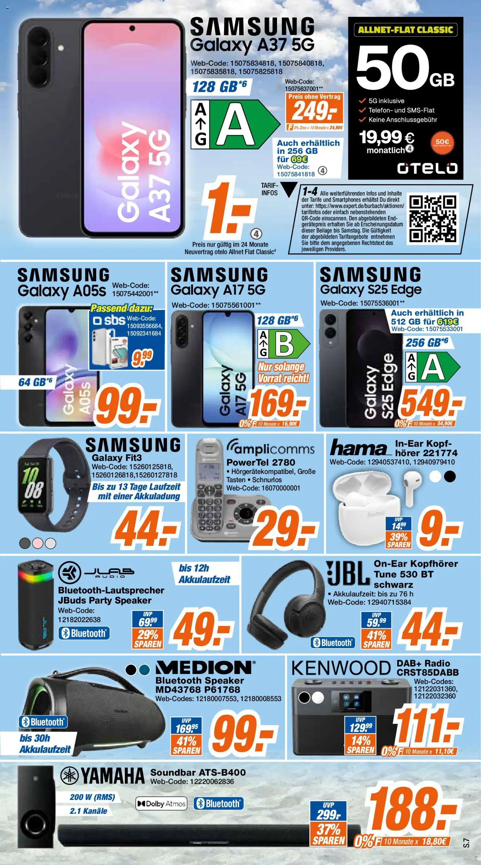 Expert Giessen – gültig ab 10.08.2026 | Seite: 7 | Produkte: Samsung, Soundbar, Audio, Kopfhörer