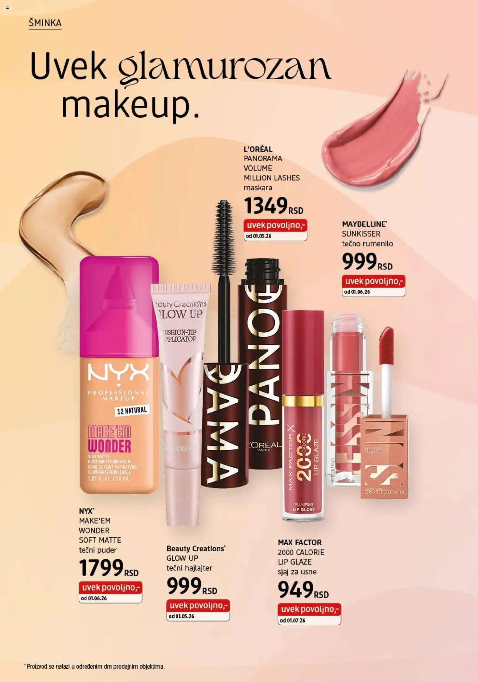 DM Drogerie katalog - važi od 01.08.2026 | Strana: 6 | Proizvode: Tečni puder, Puder, Rumenilo, Sjaj za usne