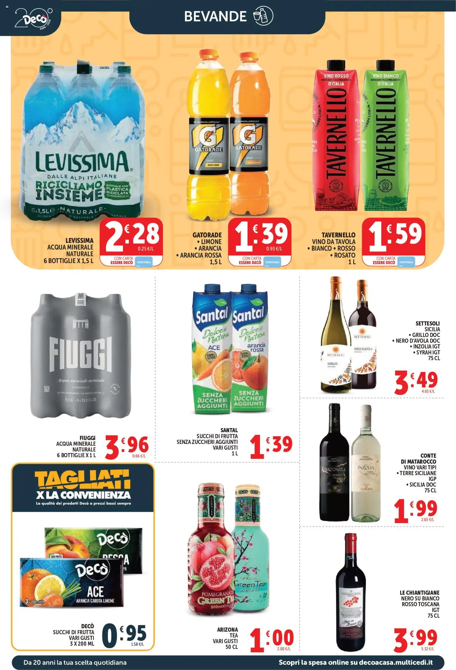 Volantino Decò del 29.05.2026 | Pagina: 10 | Prodotti: Carota, Limone, Vino, Acqua minerale