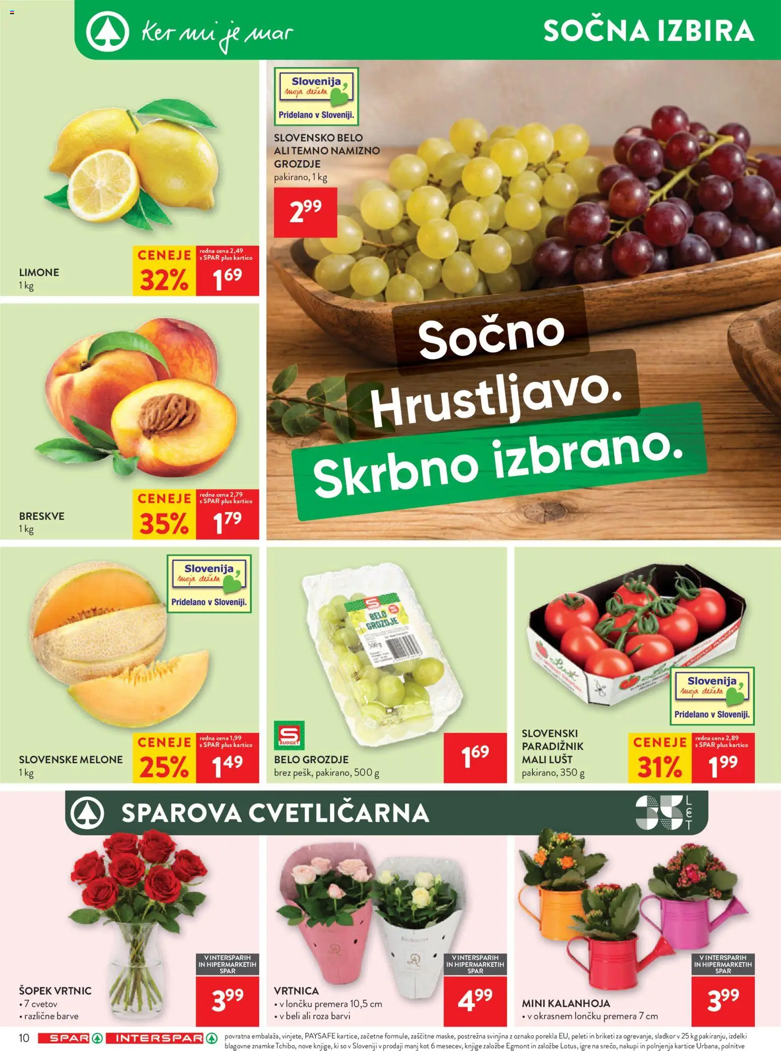Novi Spar katalog ponudbe – veljaven od 26.08.2026 | Stran: 12 | Izdelki: Grozdje, Paradiznik, Briketi, Sladkor