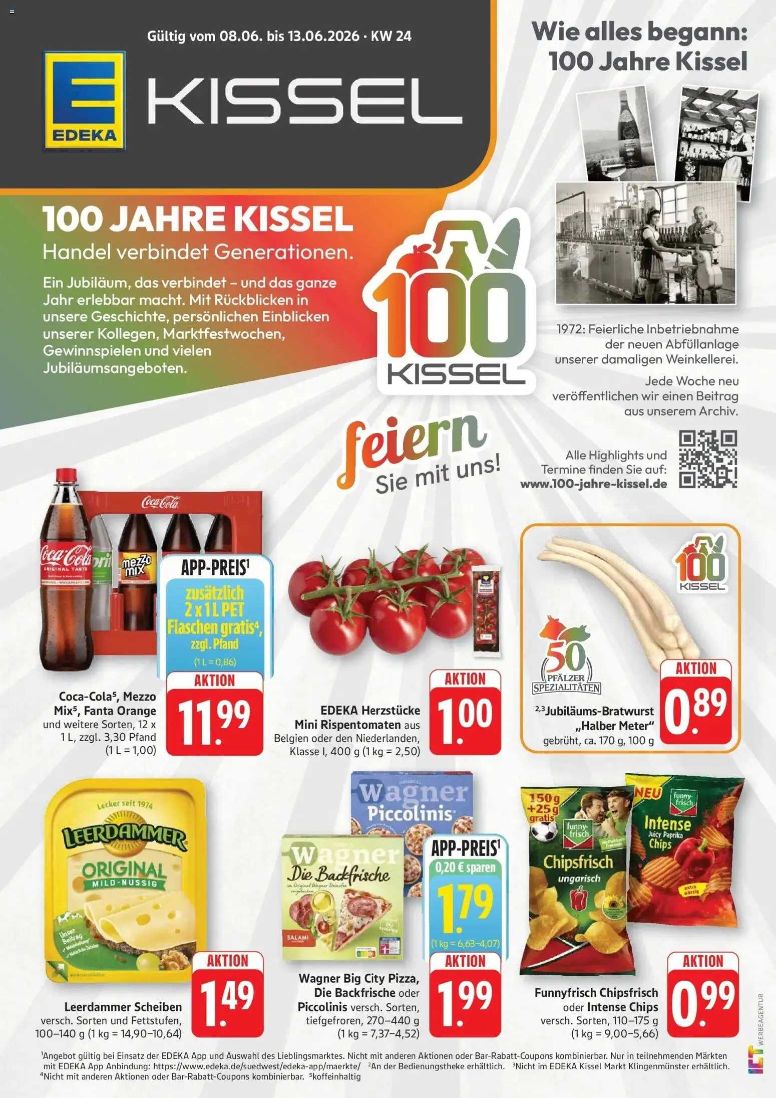 Edeka prospekt Kröppen – gültig ab 08.06.2026 | Seite: 1 | Produkte: Funny frisch, Tomaten, Paprika, Piccolinis