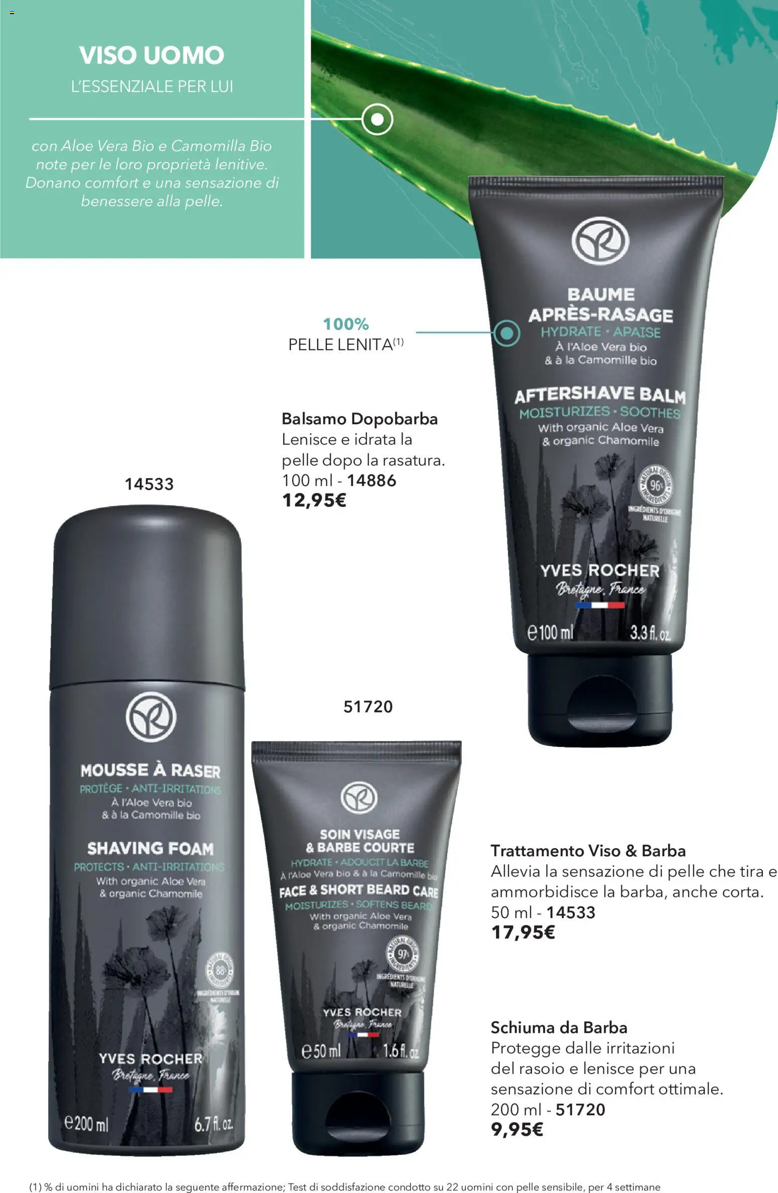 Volantino Yves Rocher del 20/10/2026 | Pagina: 58 | Prodotti: Balsamo, Schiuma da barba, Dopobarba, Rasoio
