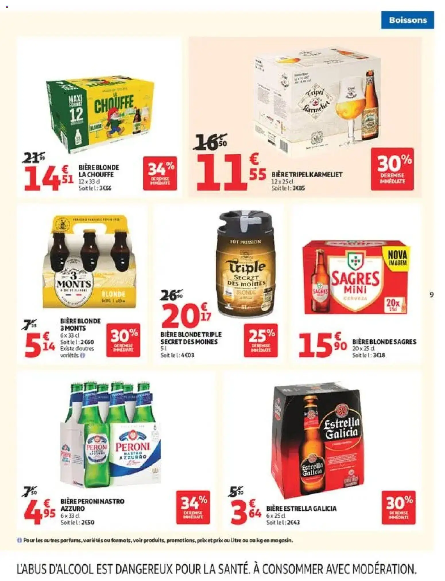 {H1} | Page: 9 | Produits: Boissons, Bière blonde, Bière
