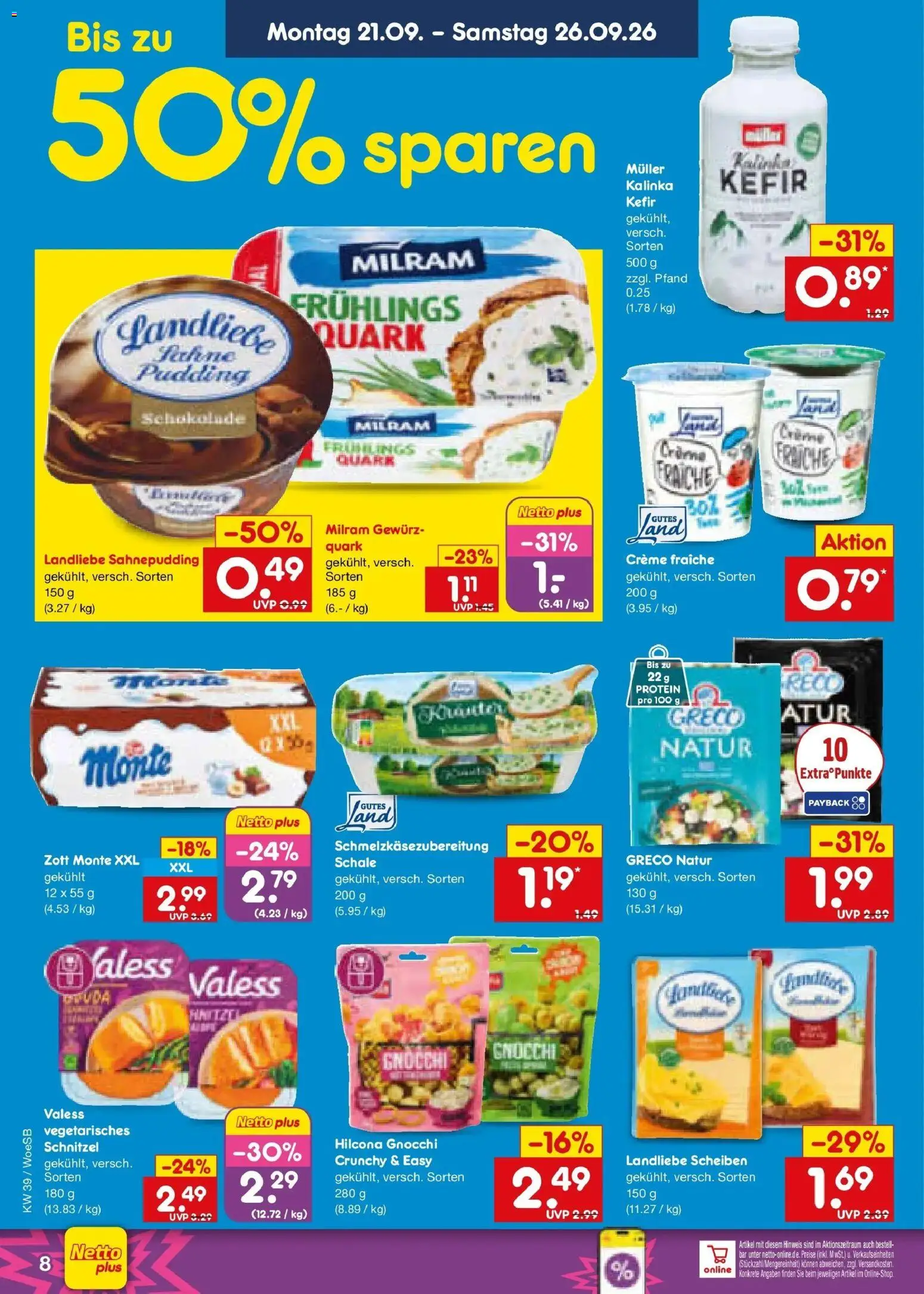 Netto Marken-Discount Prospekt Leonberg – gültig ab 21.09.2026 | Seite: 12 | Produkte: Kefir, Schnitzel, Pudding, Creme