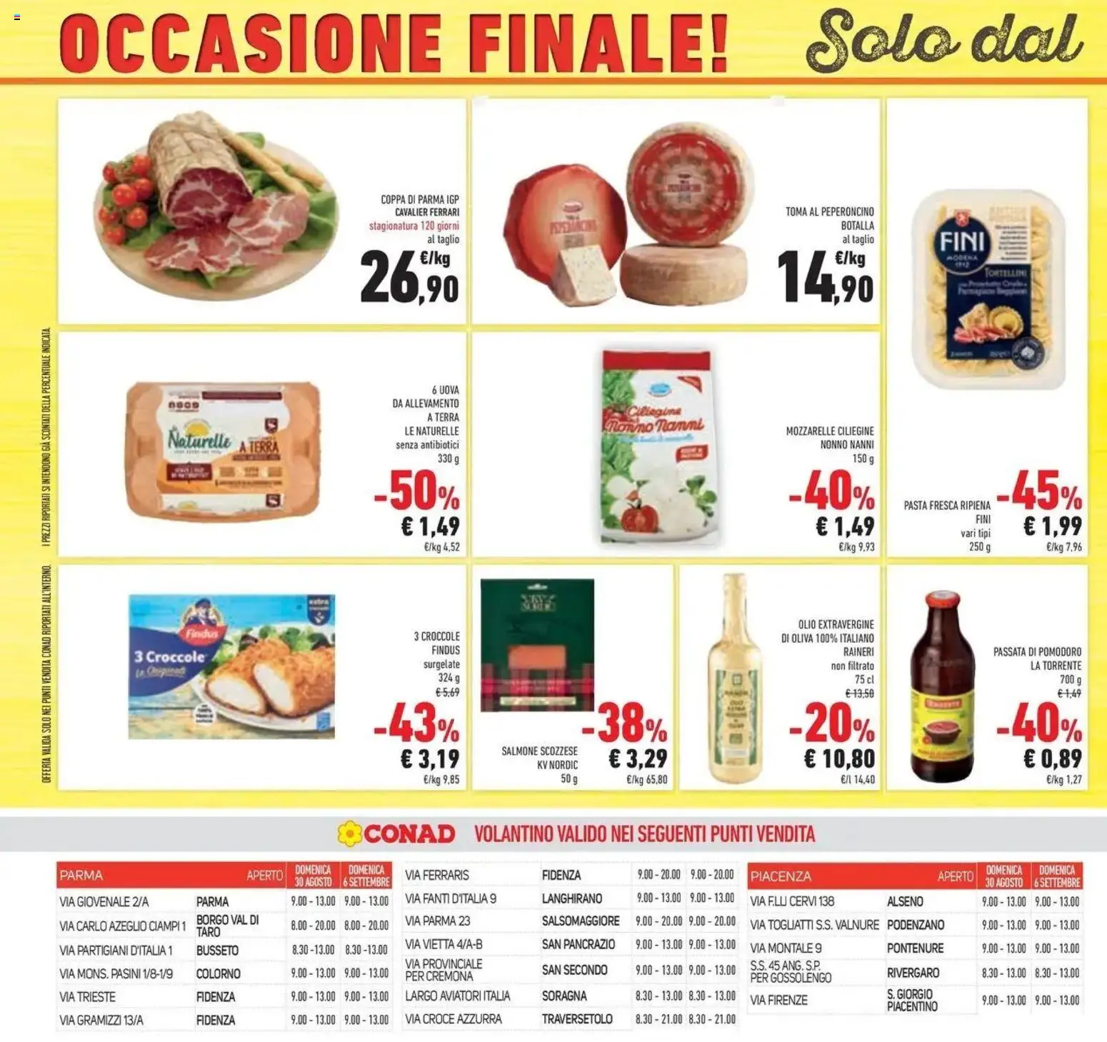 Volantino Conad dal 26/08/2026 > Anteprima | Pagina: 36 | Prodotti: Pasta, Peperoncino, Passata di pomodoro, Terra