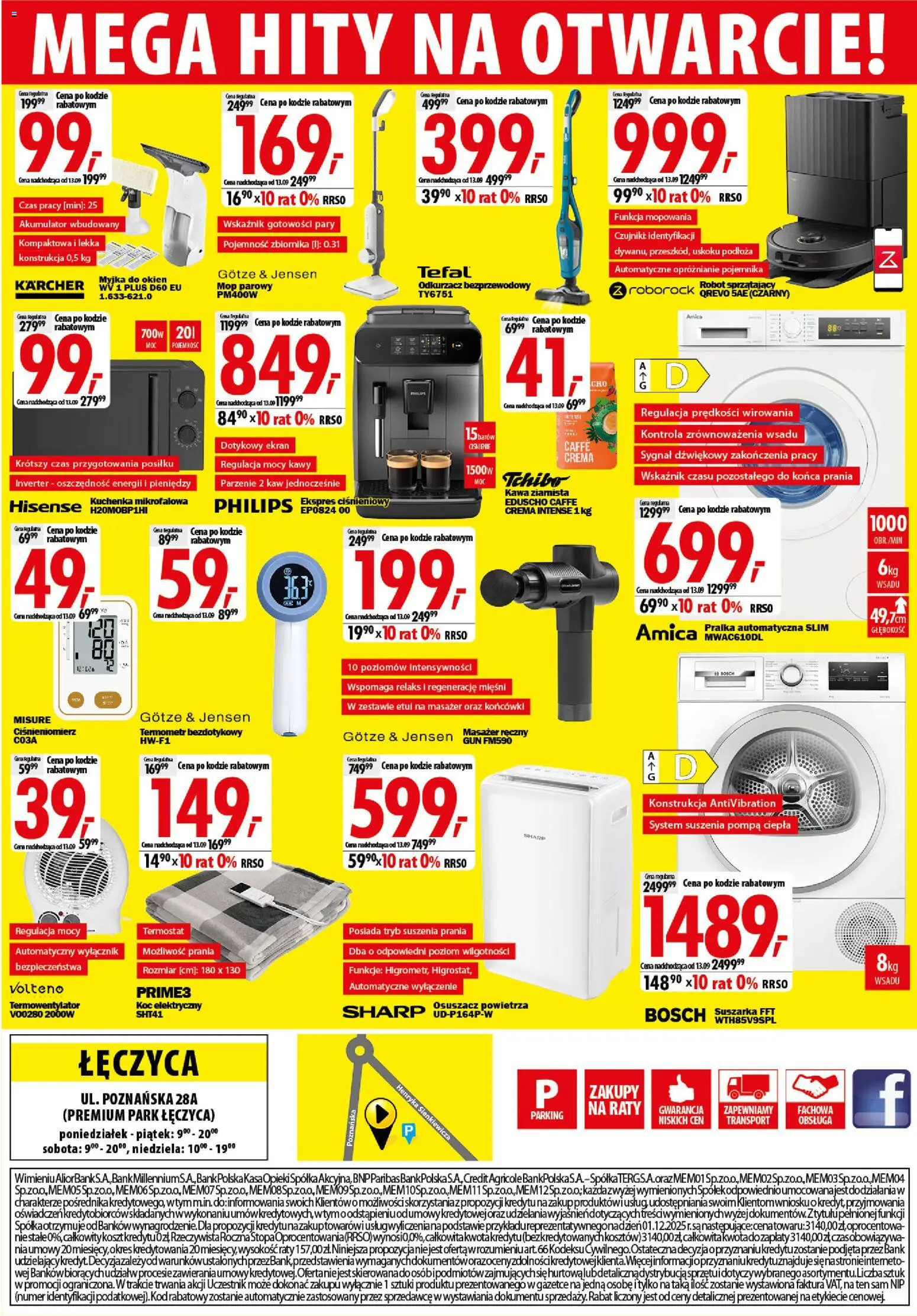 Mediaexpert promocje - Wielkie otwarcie Łęczyca od 03.09.2026 | Strona: 8 | Produkty: Suszarka, Ciśnieniomierz, Robot, Mop parowy