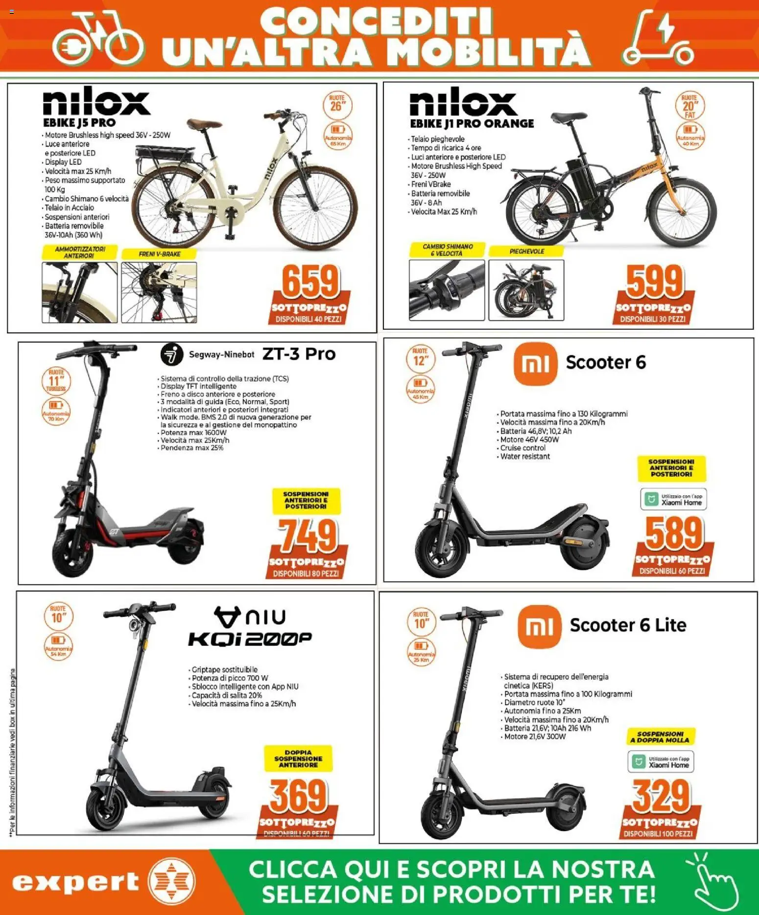 Volantino Expert del 07.05.2026 | Pagina: 14 | Prodotti: Xiaomi, Monopattino, Disco, Batteria