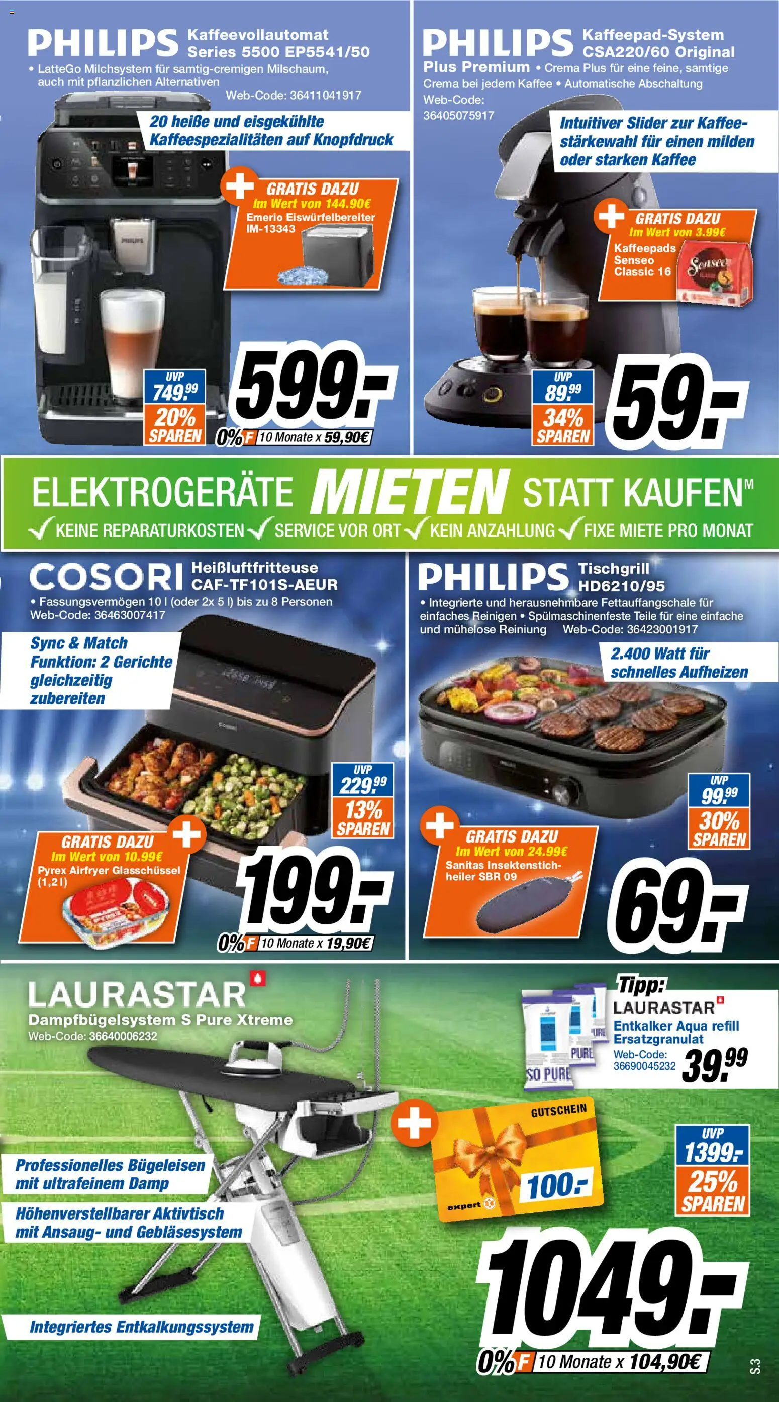 Expert Prospekt Angebote – gültig ab 02.05.2026 | Seite: 3 | Produkte: Senseo, Kaffeepads, Kaffee, Heißluftfritteuse