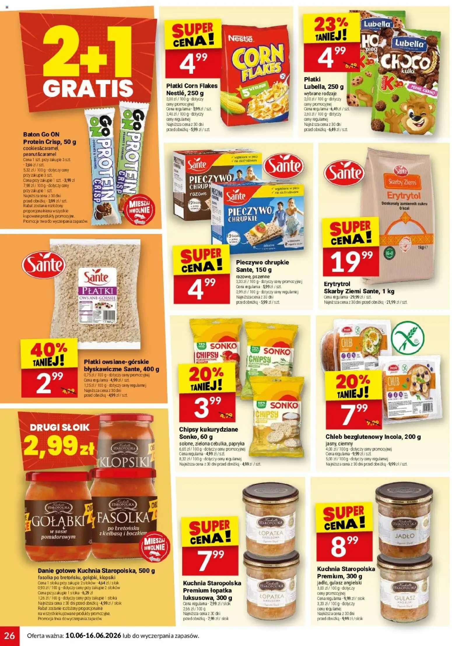 Twój Market gazetka od 10.06.2026 | Strona: 26 | Produkty: Kiełbasa, Chipsy, Płatki, Gulasz
